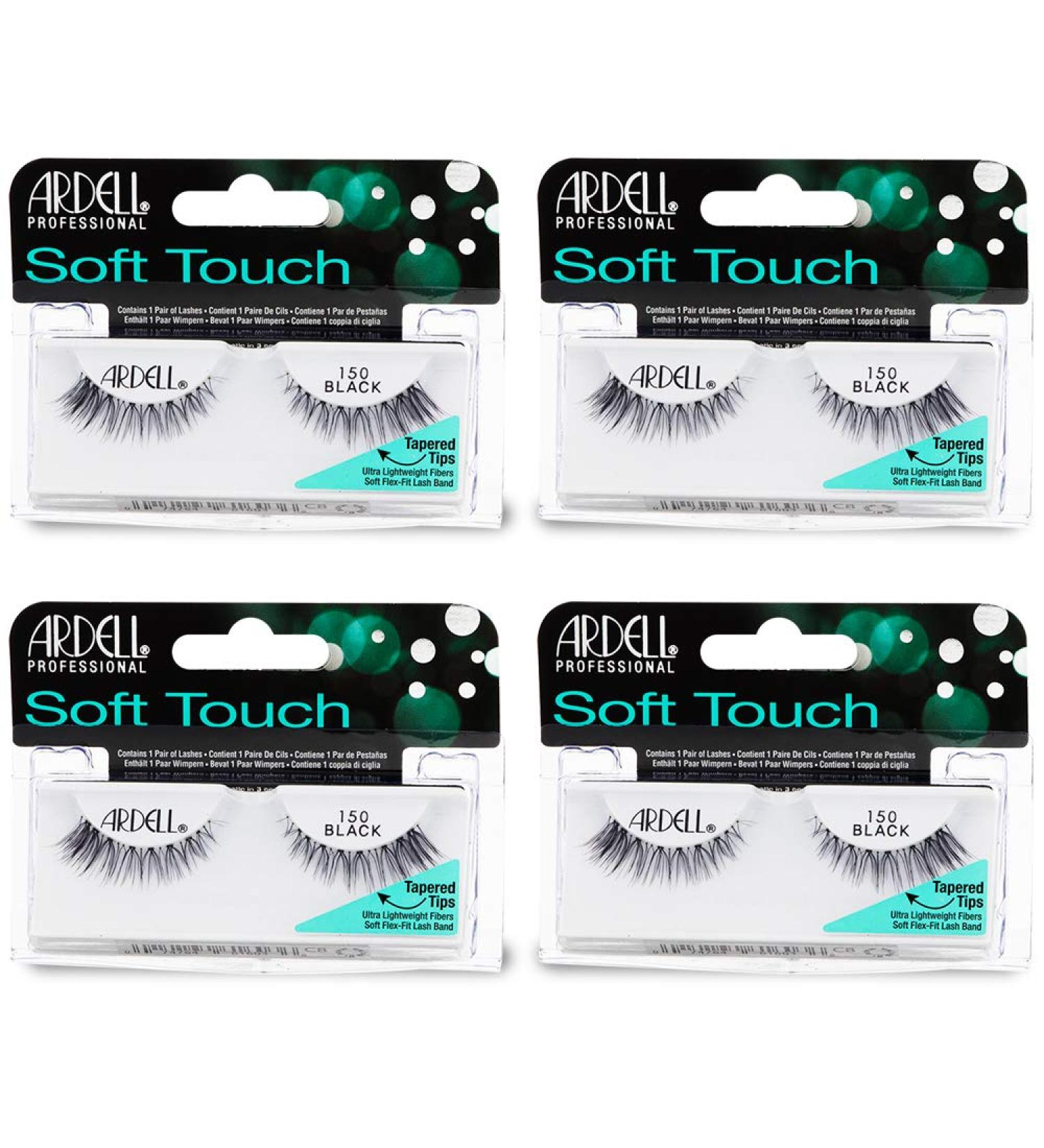 Ardell Soft Touch 150 Black False Eyelashes - 4 Pack | Shop Now - Buy Online on GoSupps.com