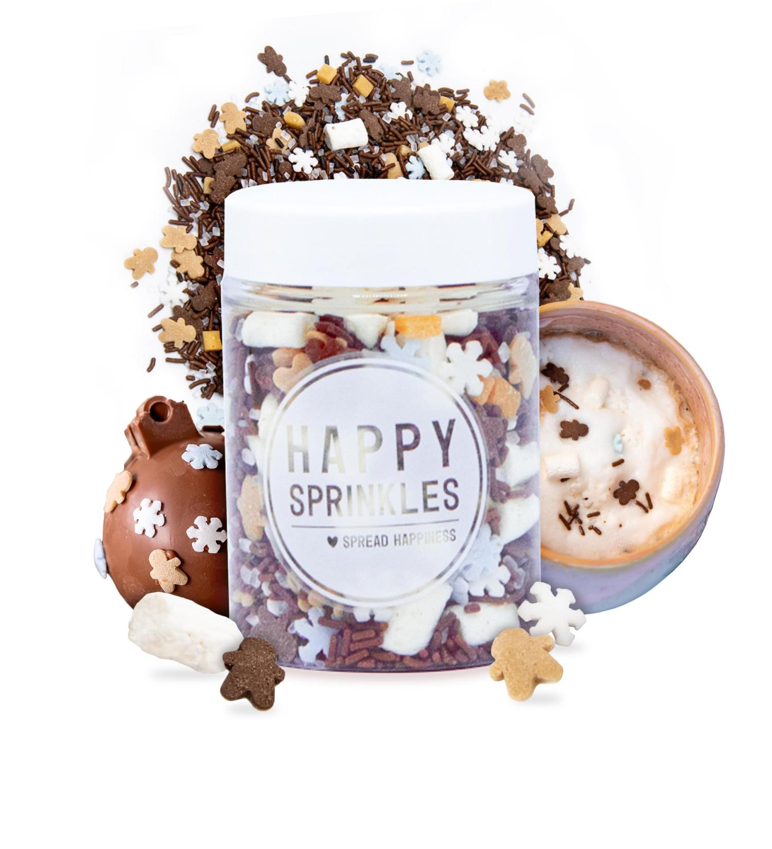 Happy Sprinkles Happy Hot Chocolate 65g - Drink Chocolate Mix - For Milk or Vegans - Ideal for Cold Season - Buy Online on GoSupps.com