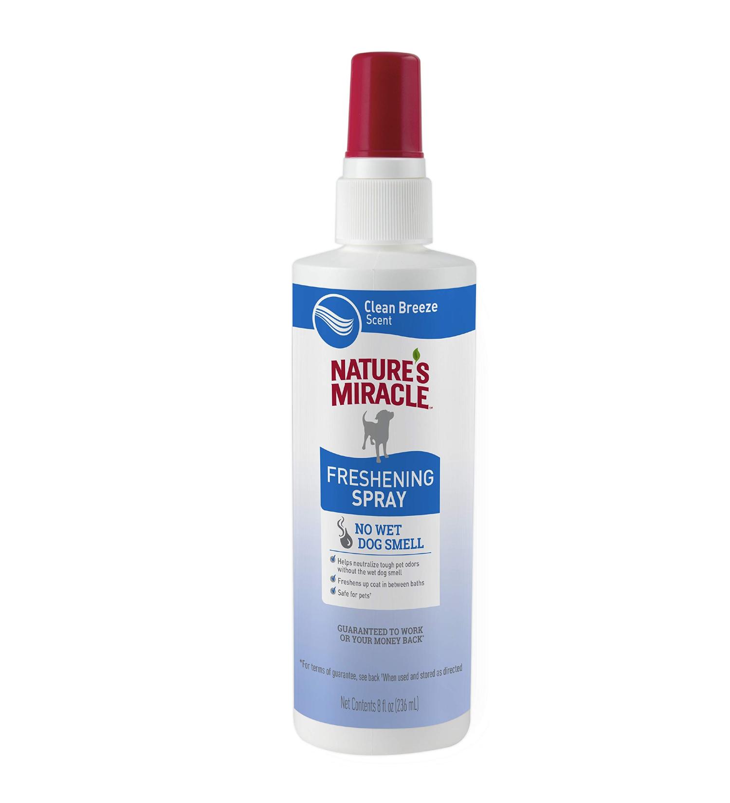 Natures Miracle Freshening Spray for Dogs - Clean Breeze Scent | Neutralizes Pet Odors - Buy Online on GoSupps.com