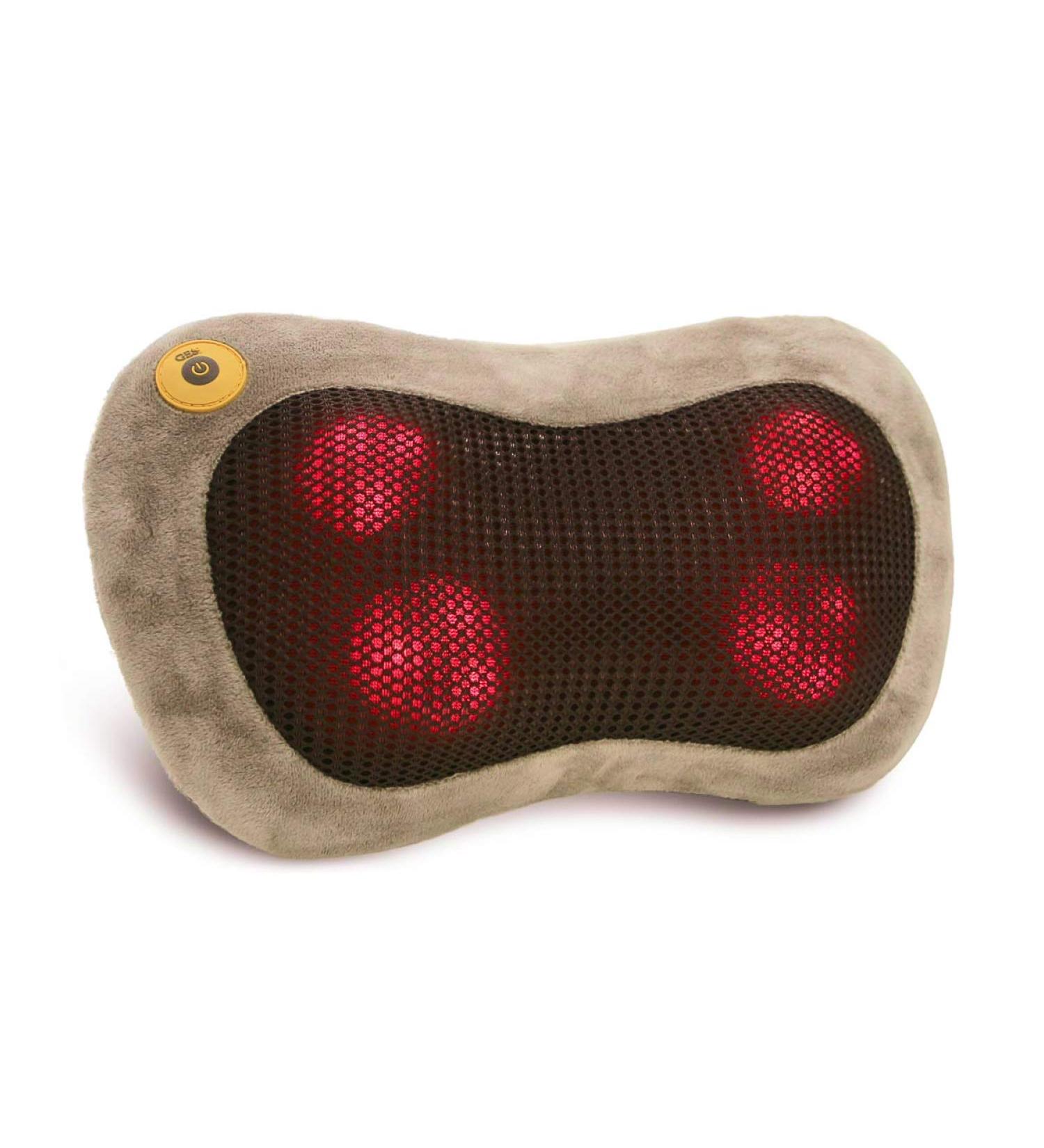 Gess Shiatsu Massage Pillow with Heat | 3D Rotating Neck & Back Massager for Home Office & Car - Perfect Relief for Muscles - Buy Online on GoSupps.com