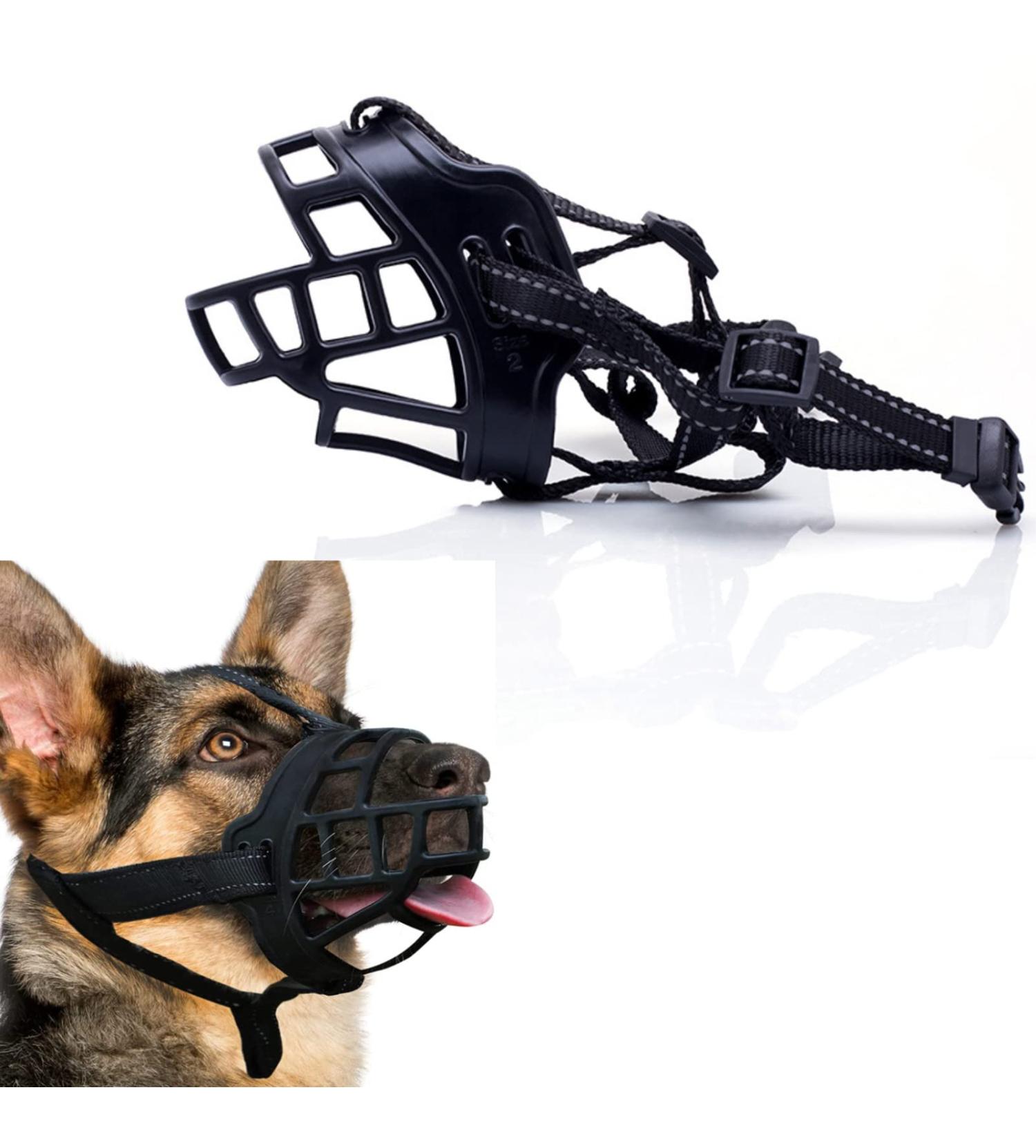 Dog Muzzle XL-6 Black - Soft Rubber Basket Muzzle for Small Medium Large Dogs - Adjustable Straps - Allows Drinking, Panting, Anti-Biting, Barking - Breathable and Safe Mouth Cover - Buy Online on GoSupps.com