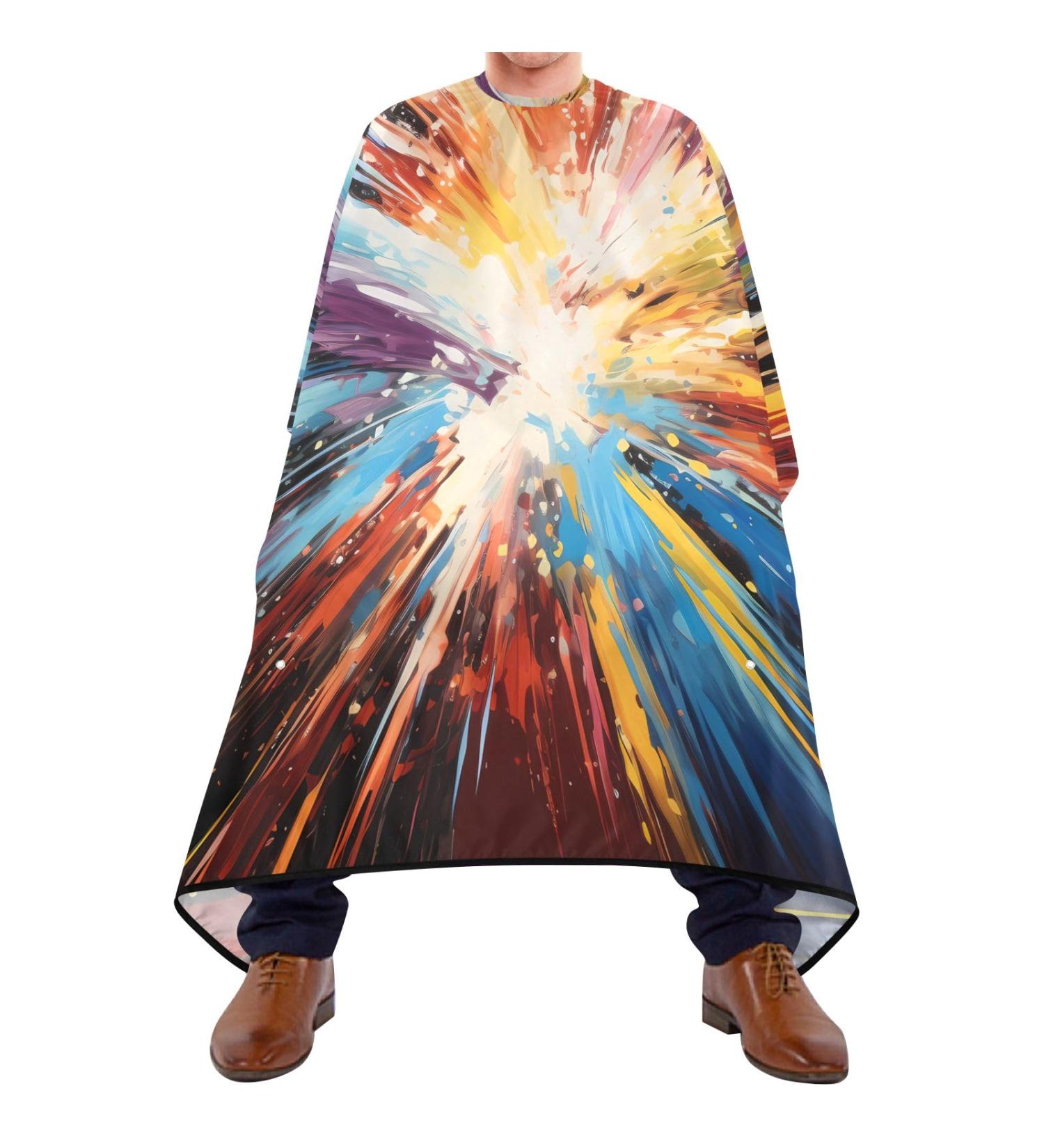 Waterproof Barber Cape - Colorful Cheetah Pattern Hair Cutting Bib for Men & Women | Unisex Hairdressing Cape - Buy Online on GoSupps.com
