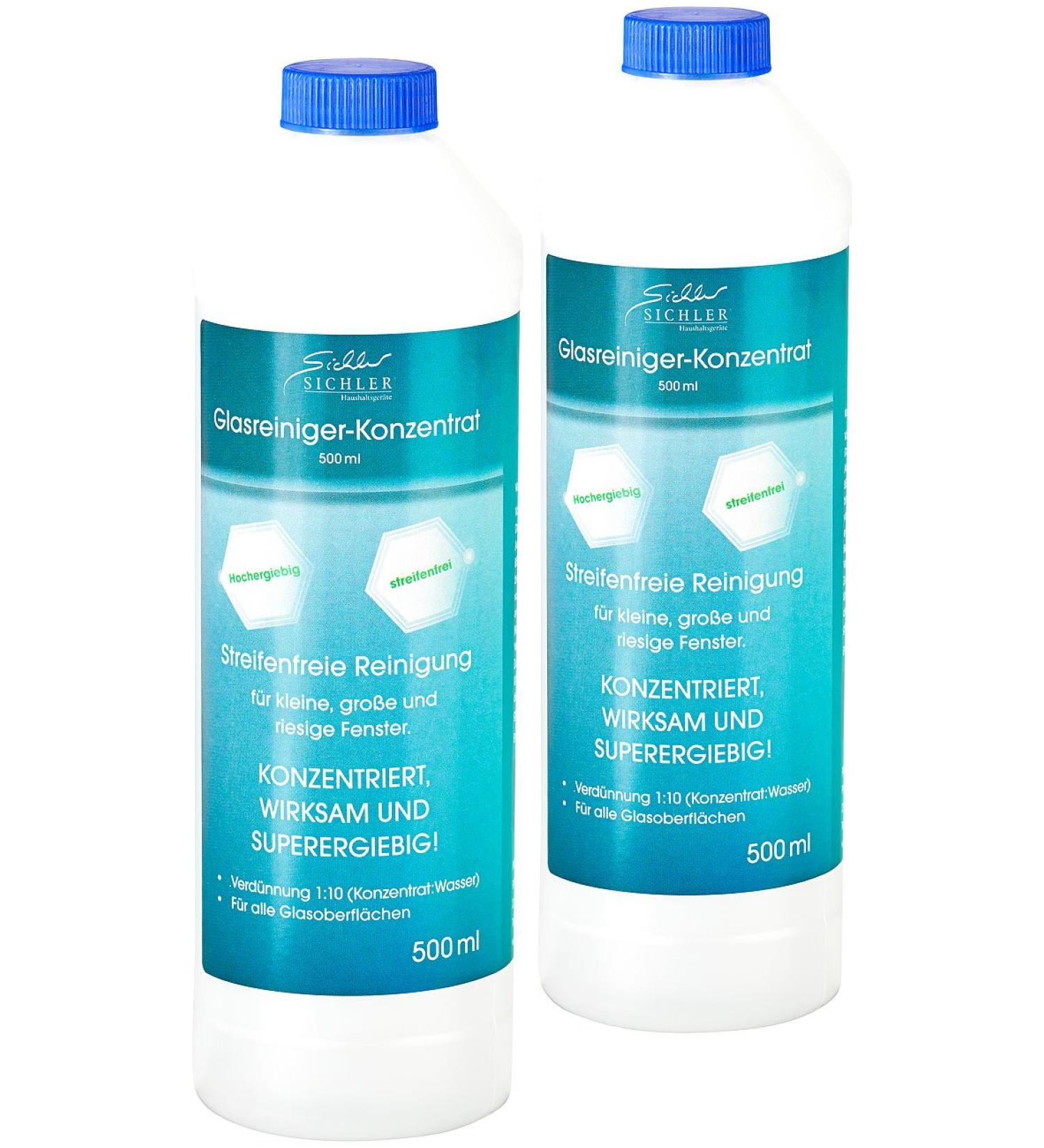 Sichler Window Plaster Concentrate - 2x500ml Glass Cleaner Makes 11 Liters Perfect for Windows & Cleaning Robots - Buy Online on GoSupps.com