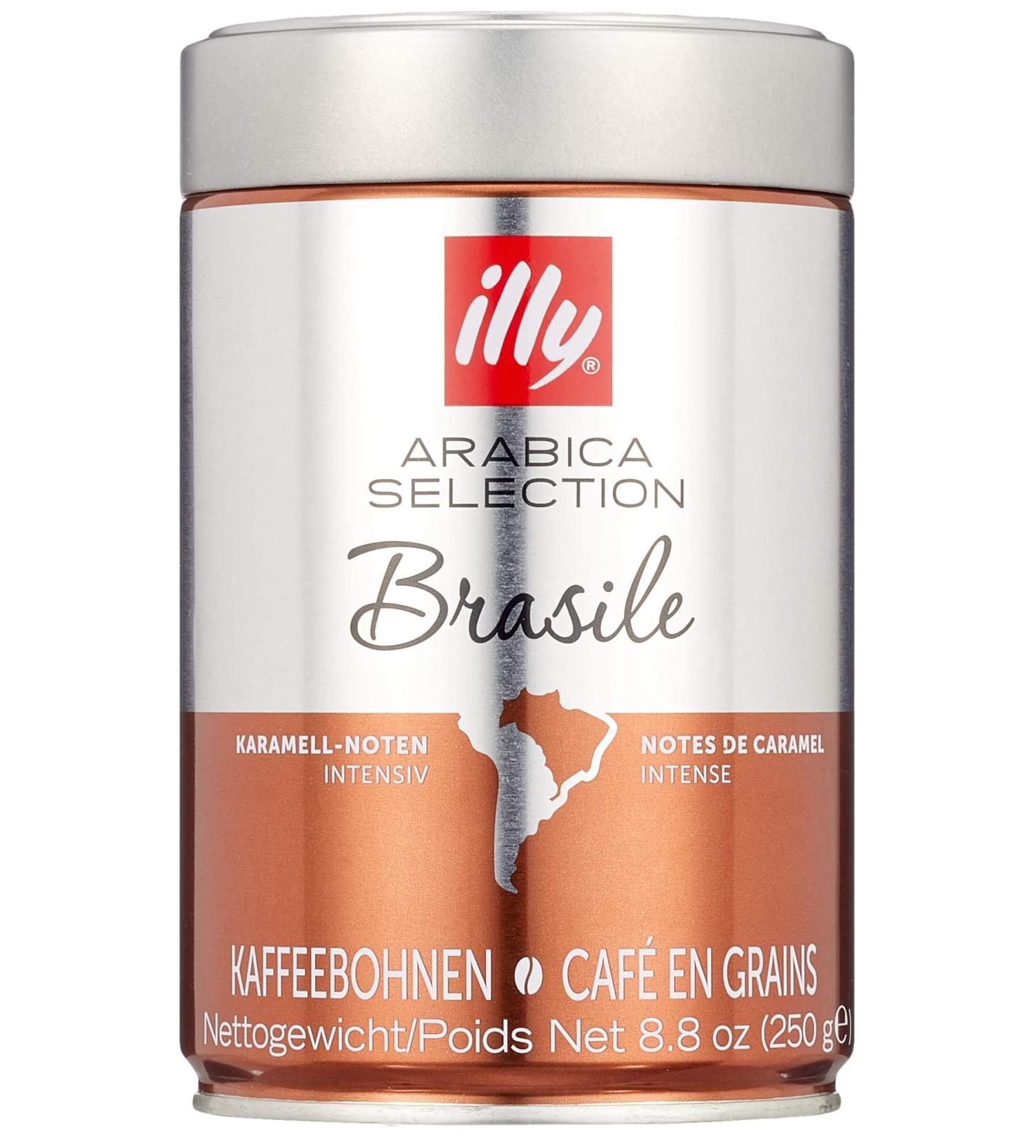 illy Coffee Beans to Grind - Arabica Selection Brazil 250g Can | Premium Italian Coffee - Buy Online on GoSupps.com