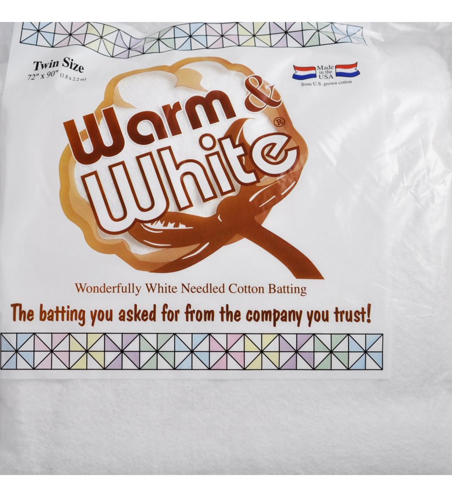 Warm Company 72-Inch by 90-Inch Warm & White Cotton Batting
