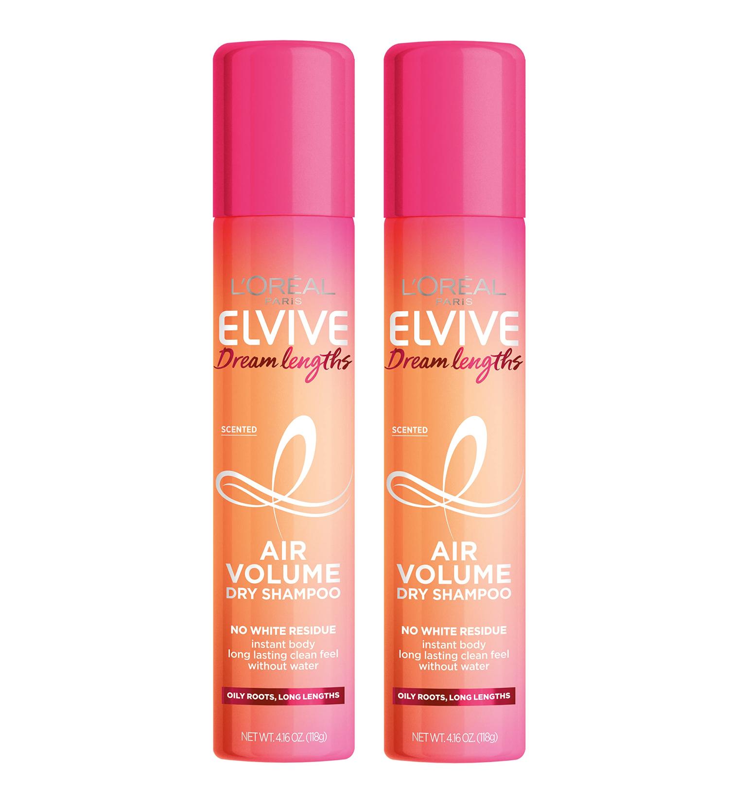 L'Oreal Paris Elvive Dream Lengths Dry Shampoo - Oil Absorbing, No Residue, Sulfate-Free, 8.32 oz (Pack of 2) - Buy Online on GoSupps.com