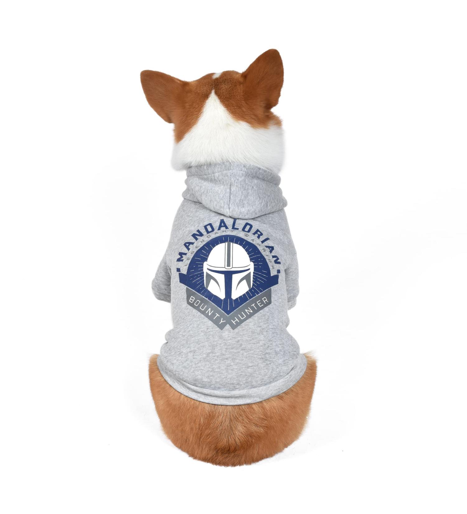STAR WARS Mandalorian Hoodie for Large Dogs with Leash Attachment Hole | Cozy Apparel for STAR WARS Fans - Buy Online on GoSupps.com