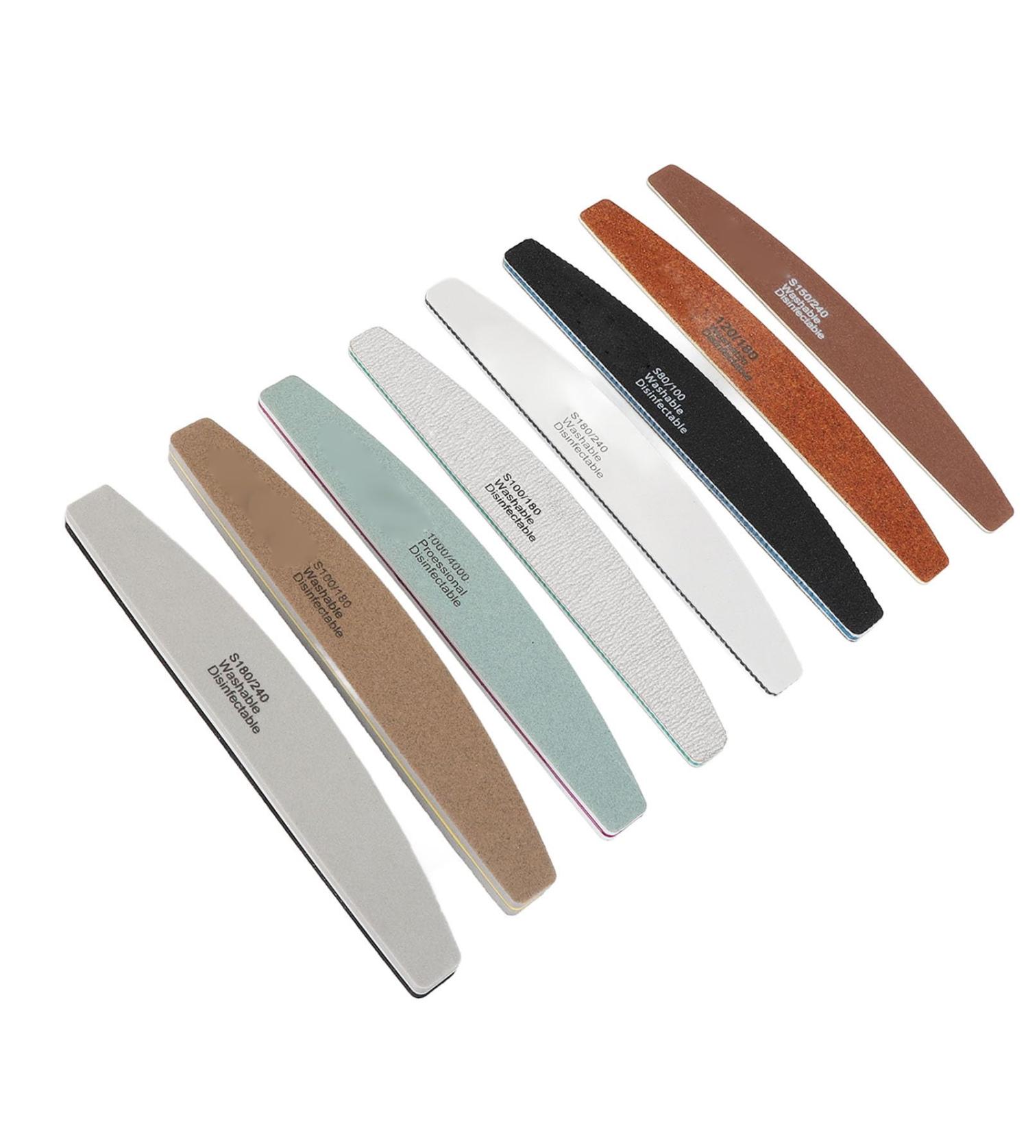 Professional Half Moon Nail File Set for Fast POLISHING and Shaping Nails Manicure Tool KIT - Buy Online on GoSupps.com