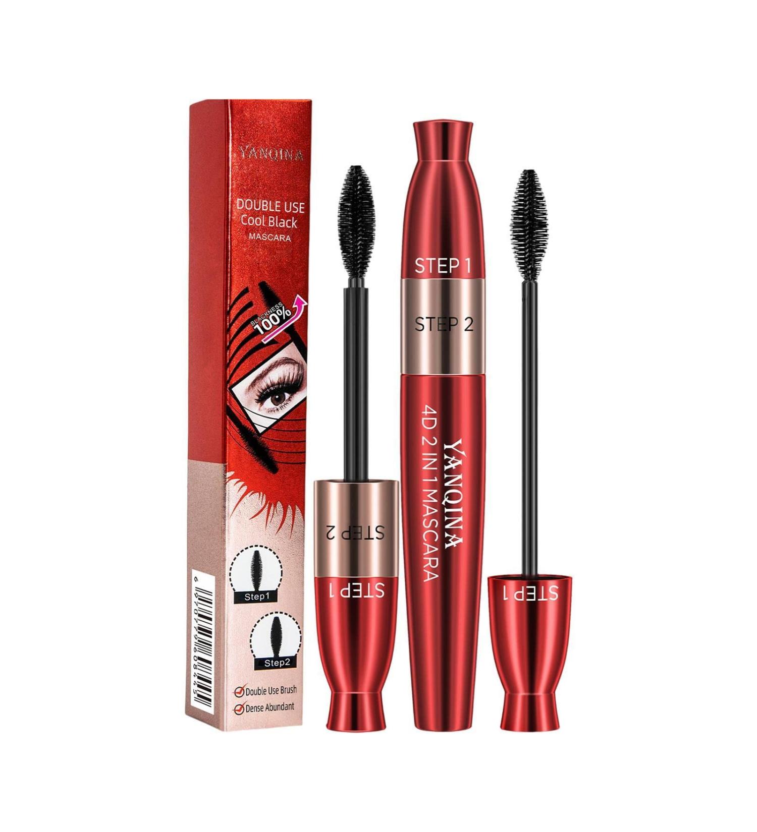 3 Black Mascara - Portable Silk Fiber Lash Mascara for Natural Lengthening and Thickening Effect Everyday Mascara for Fine Short Eyelash 3 Pcs Mascara - Buy Online on GoSupps.com