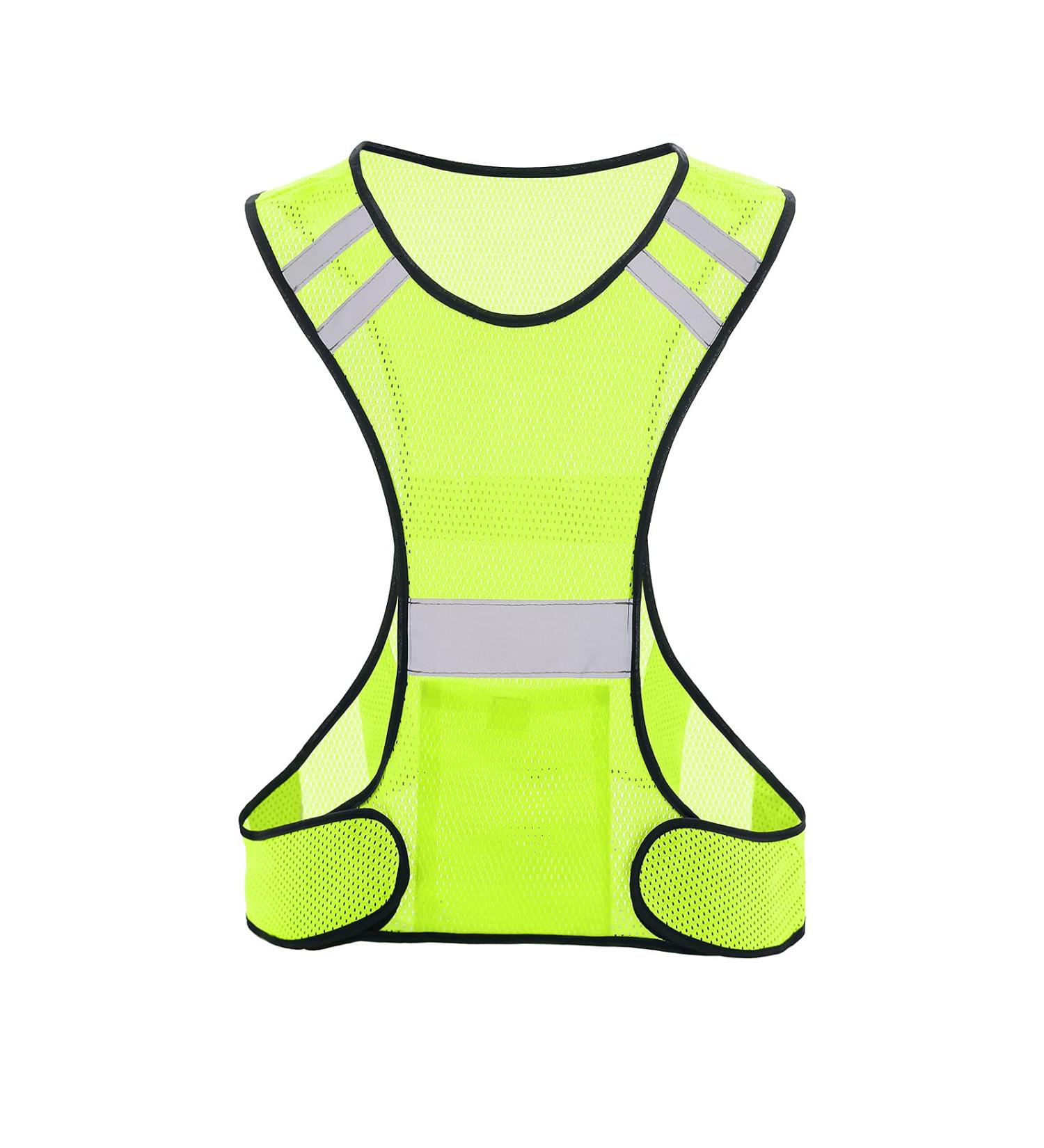 Reflective Safety Running Vest for Men and Women - Nighttime Running Gear - Mesh Yellow - 1 Pack - Buy Online on GoSupps.com