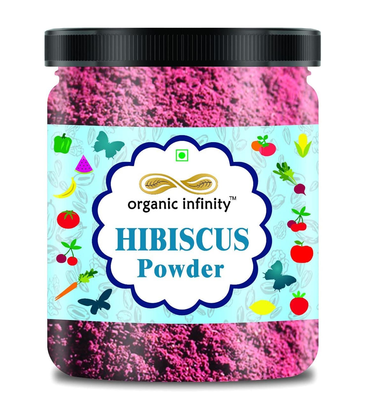 Green Velly Organic Infinity Hibiscus Flower Powder For Hair Growth Hair Care Natural Hair and Face Care - 100 GM by Organic Infinity - Buy Online on GoSupps.com
