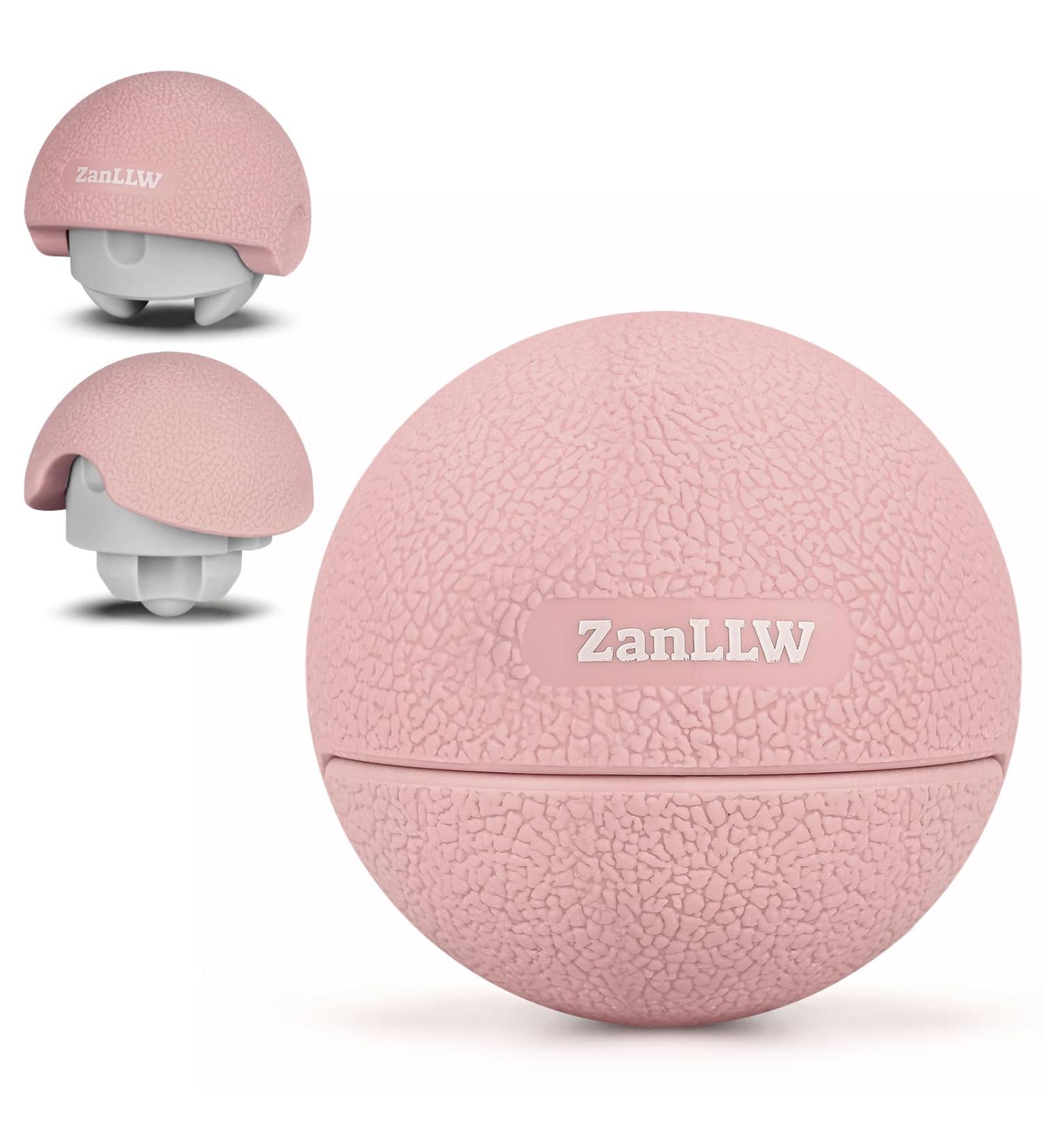 Zanllw Massage Lacrosse Ball Therapy for Deep Tissue Relief | Myofascial & Trigger Point Pain Relief | Portable Physiotherapy for Plantar Fasciitis Back & Feet - Rose - Buy Online on GoSupps.com