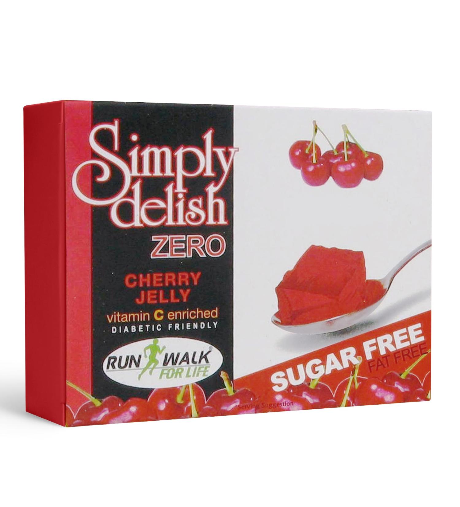 Simply Delish Sugar Free Instant Cherry Jelly 8g (Pack of 6) - Buy Online on GoSupps.com