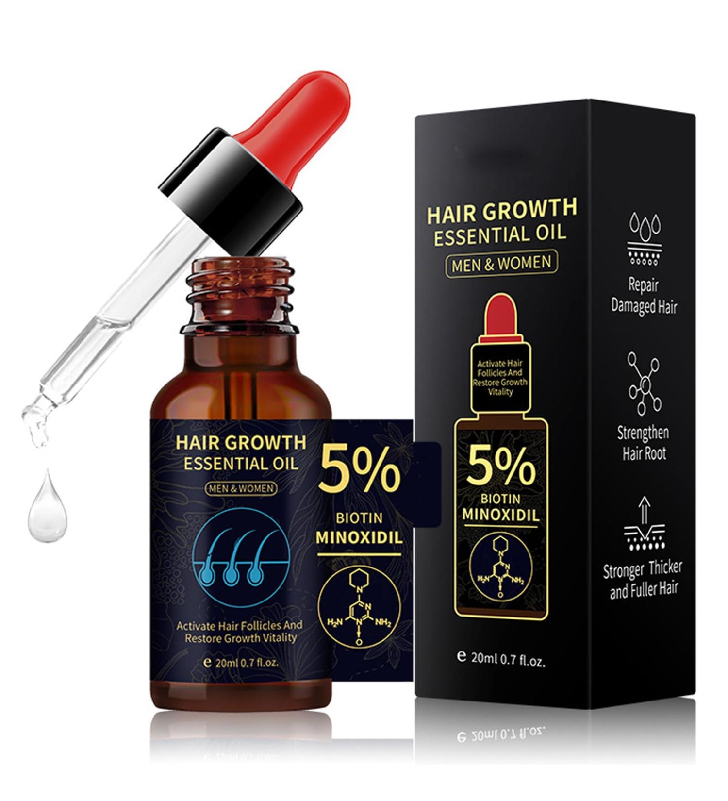 5% Biotin Minoxidil Hair Growth Oil 5% Minoxidil for Men and Women Hair Growth Serum Minoxidil Biotin Hair Growth Serum Nourishes Scalp Stops Hair Loss & Thinning 20ml (20ml) - Buy Online on GoSupps.com