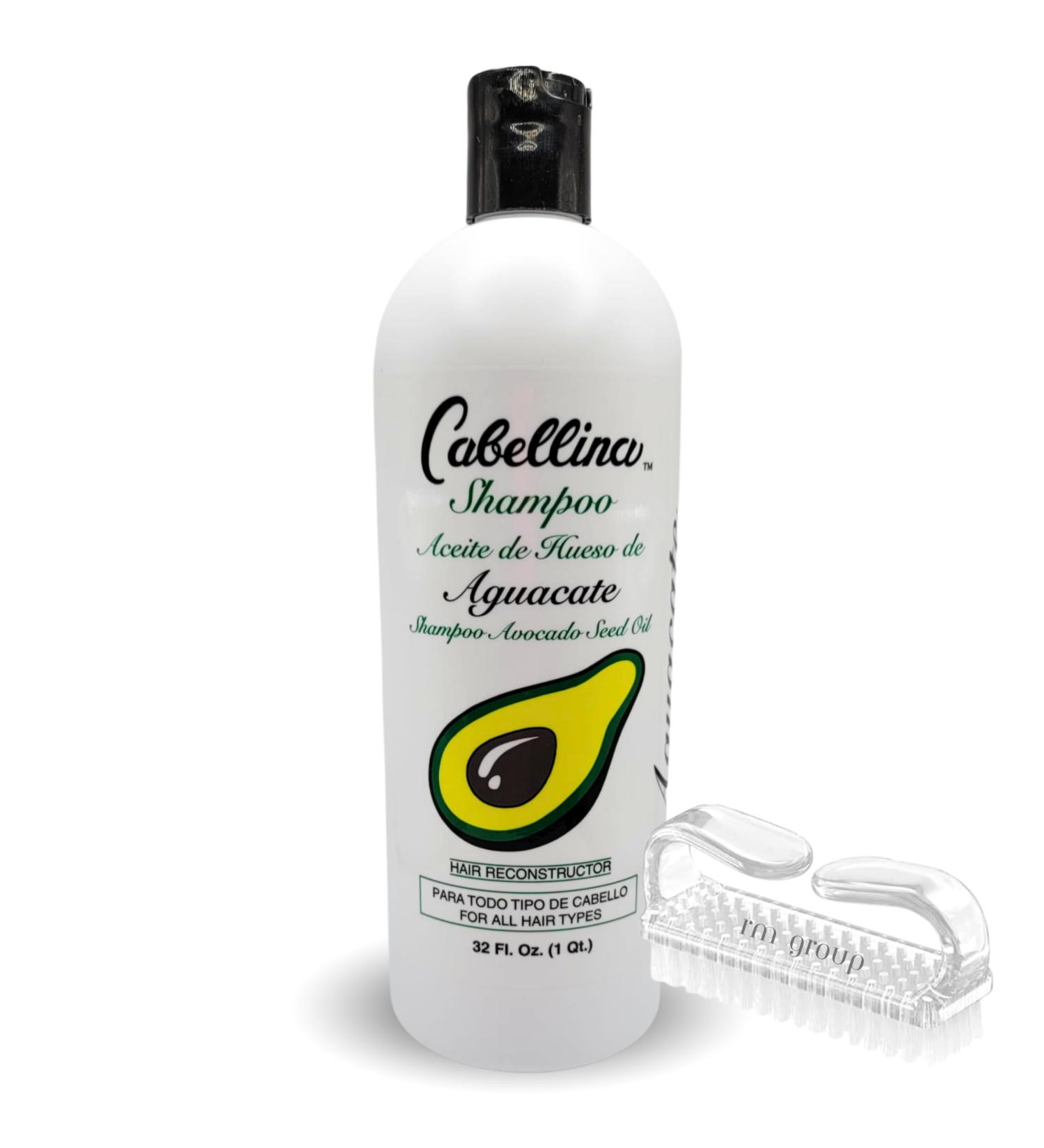 Cabellina Aguacate Shampoo - Avocado Seed Oil Hair Reconstructor with Brush | 32oz | International Shipping - Buy Online on GoSupps.com