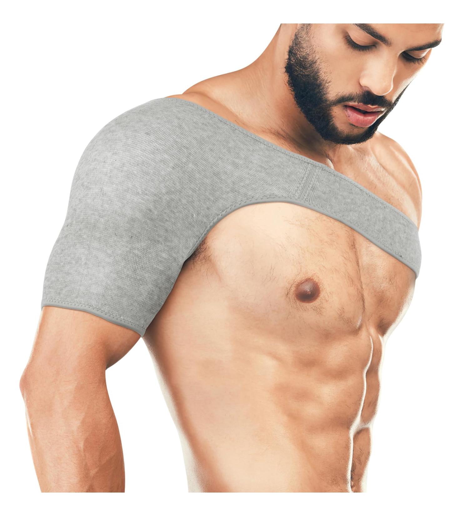 Healifty Shoulder Brace Rotator Cuff Support Brace for Men Women Shoulder Compression Sleeve Orthopedic Care Shoulder Brace Support Wrap for Pain Relief M Light Grey - Buy Online on GoSupps.com