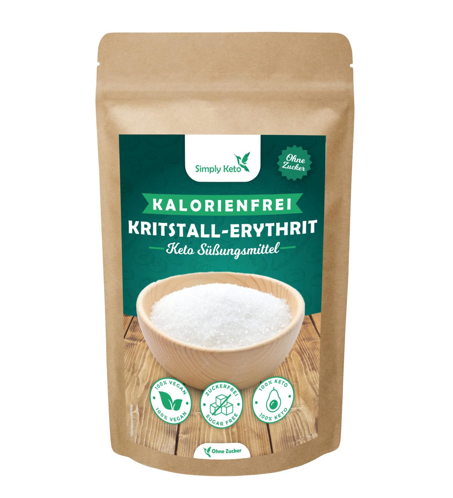 Simply Keto Erythritol Sugar 1kg - Zero-Calorie Sweetener Blood Sugar Friendly Vegan & Ideal for Baking | Sugar Substitute - Buy Online on GoSupps.com