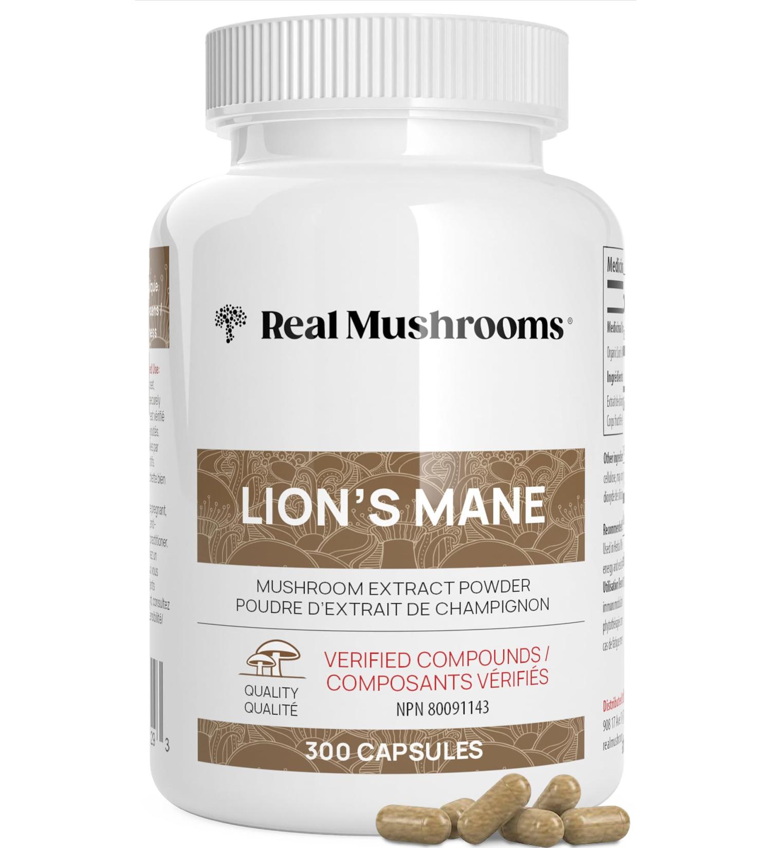 Lions Mane Powder Extract Capsules | Boost Mental Clarity & Focus | Immune Support Supplement | Gluten Free & International Shipping - Buy Online on GoSupps.com