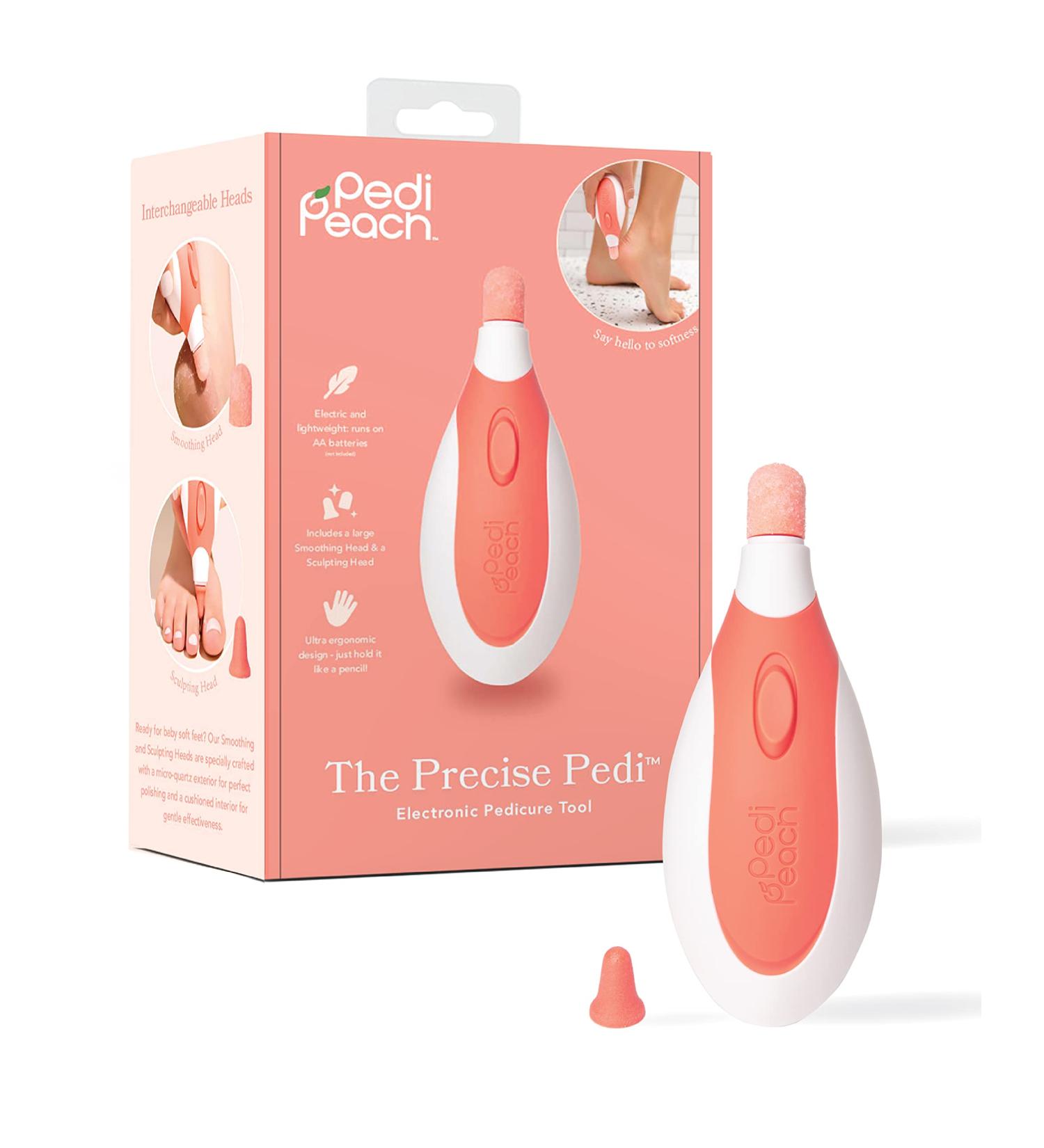 Pedi Peach Professional Electric Foot Scraper - Callus & Corn Remover for Dead Skin - Portable Pedicure Kit - Buy Online on GoSupps.com