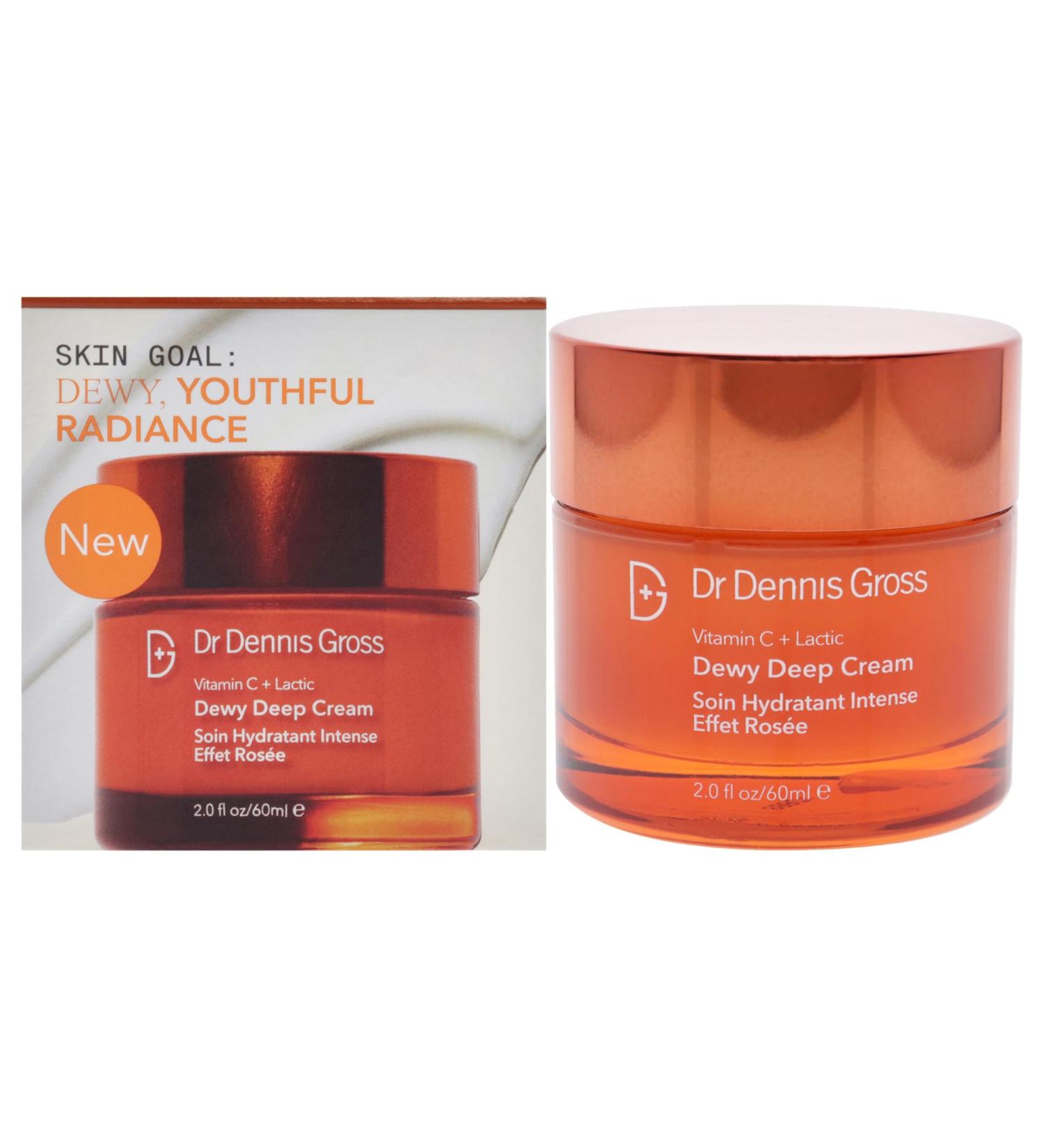 Dr Dennis Gross Vitamin C Plus Lactic Dewy Deep Cream - Unisex 2 oz | Hydrating Anti-Aging Moisturizer - Buy Online on GoSupps.com