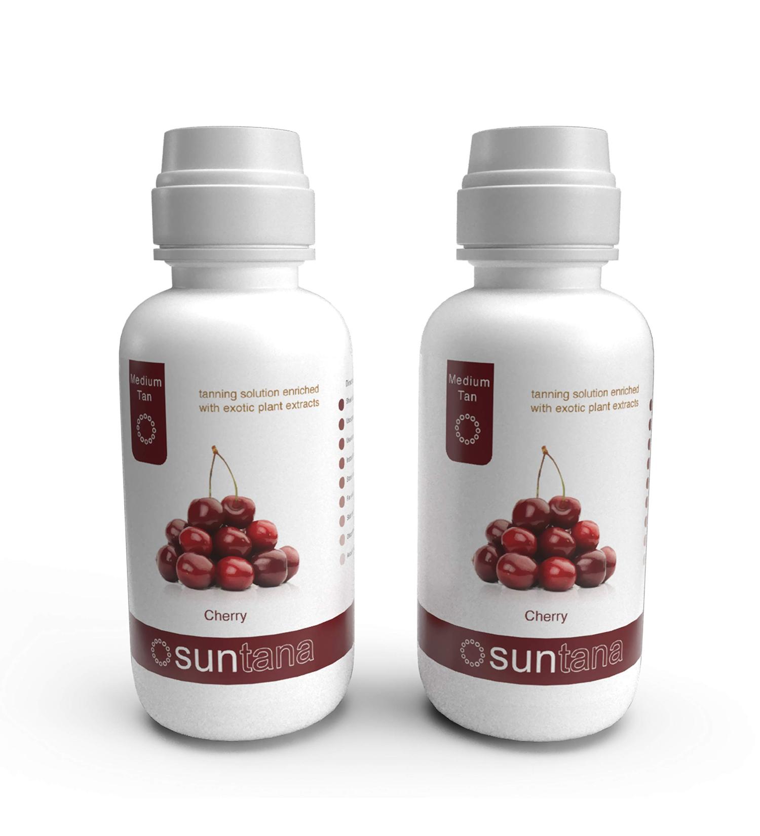 Suntana Spray tan Cherry Fragranced Sunless Spray Tanning Solution Medium Tan 10% DHA - 16oz