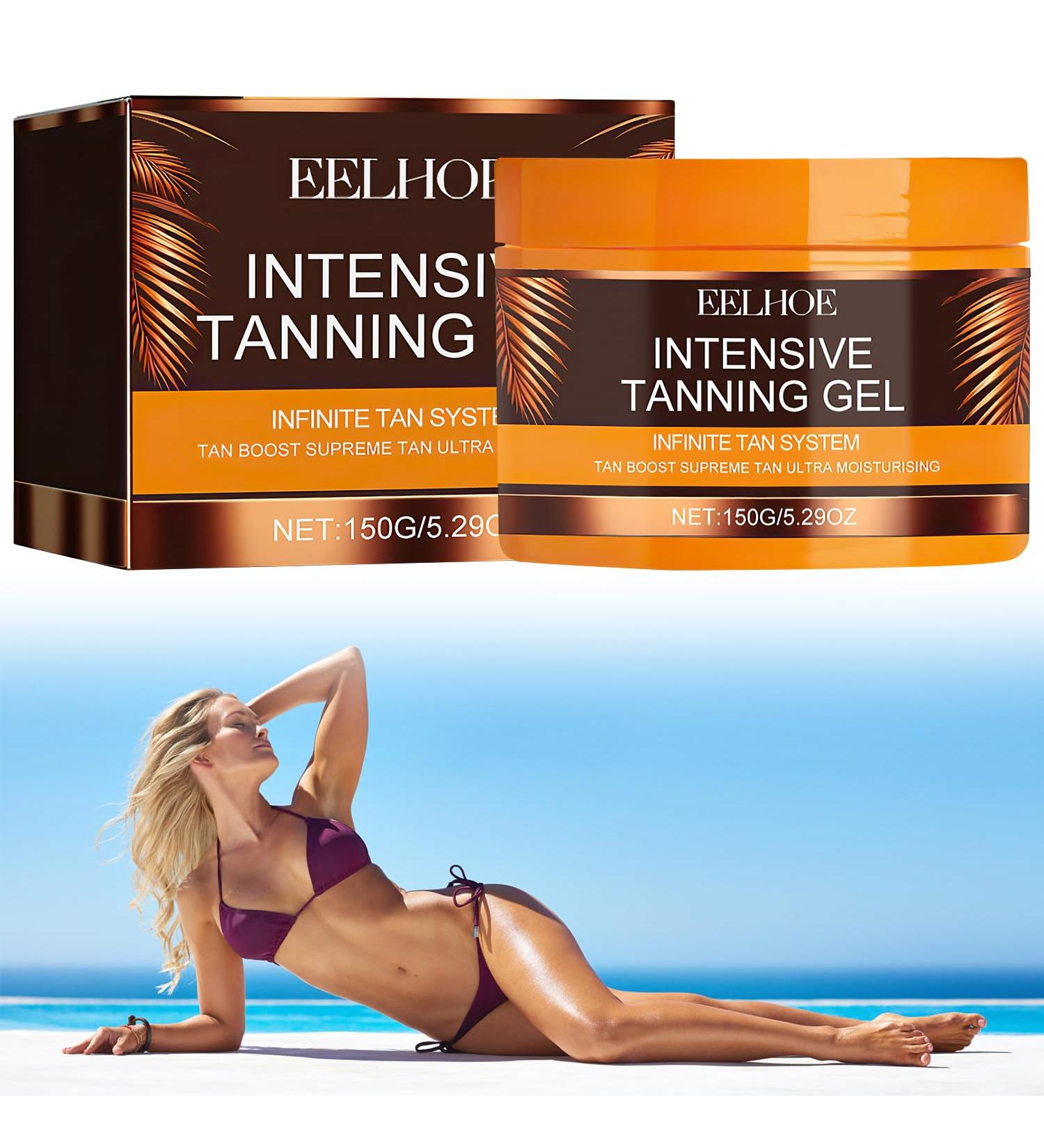 Luxury Intensive Tanning Gel | Natural Tanning Accelerator for Sunbeds & Outdoor Sun - Haute Beauty - Buy Online on GoSupps.com
