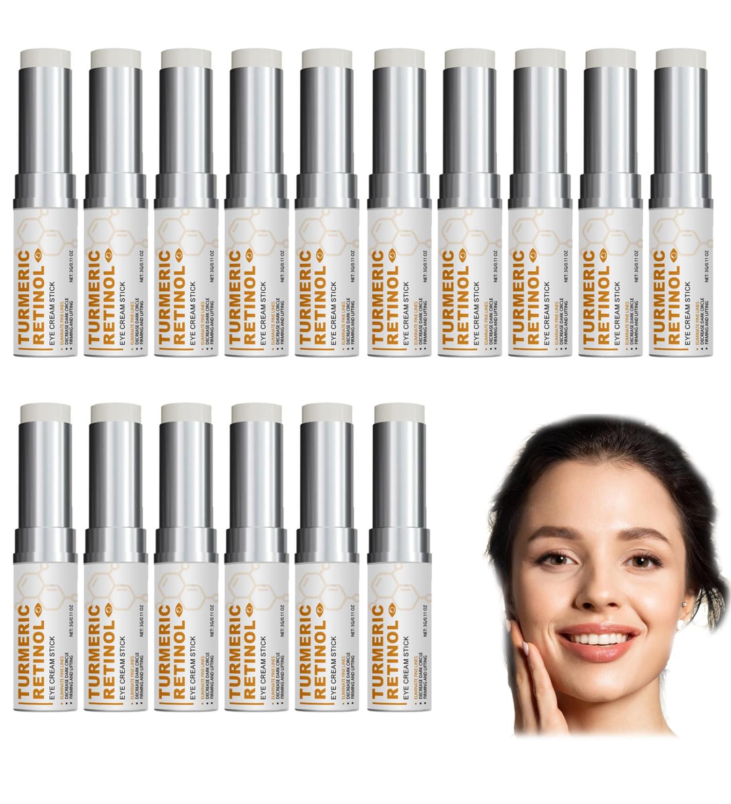 Turmeric & Retinol Eye Cream Eye Cream for Puffiness & Dark Circles Anti-Aging Moisturizing Eye Balm Eye Cream for Wrinkles (16 pcs) - Buy Online on GoSupps.com
