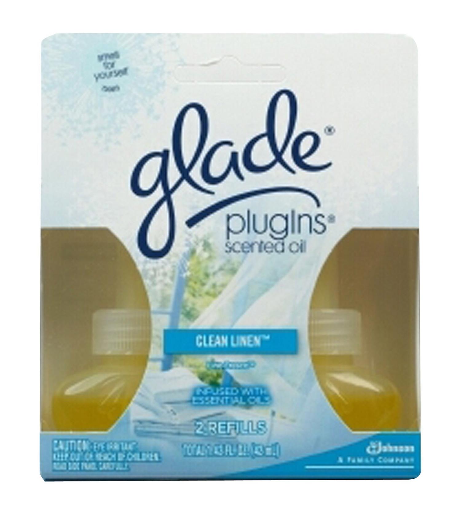 Glade Plugins Scented Oil Refill - Clean Linen - 2 ct - 2 pk