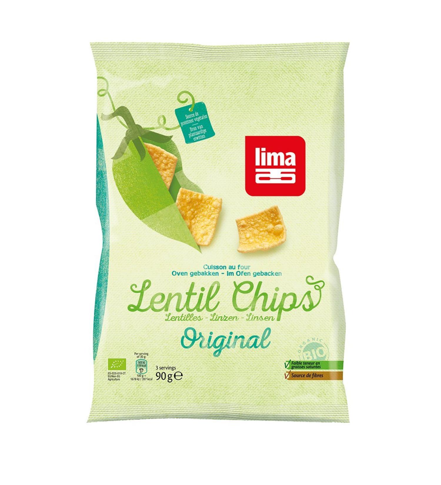 Lima Chips Lentilles Original 90 G - Lot De 6