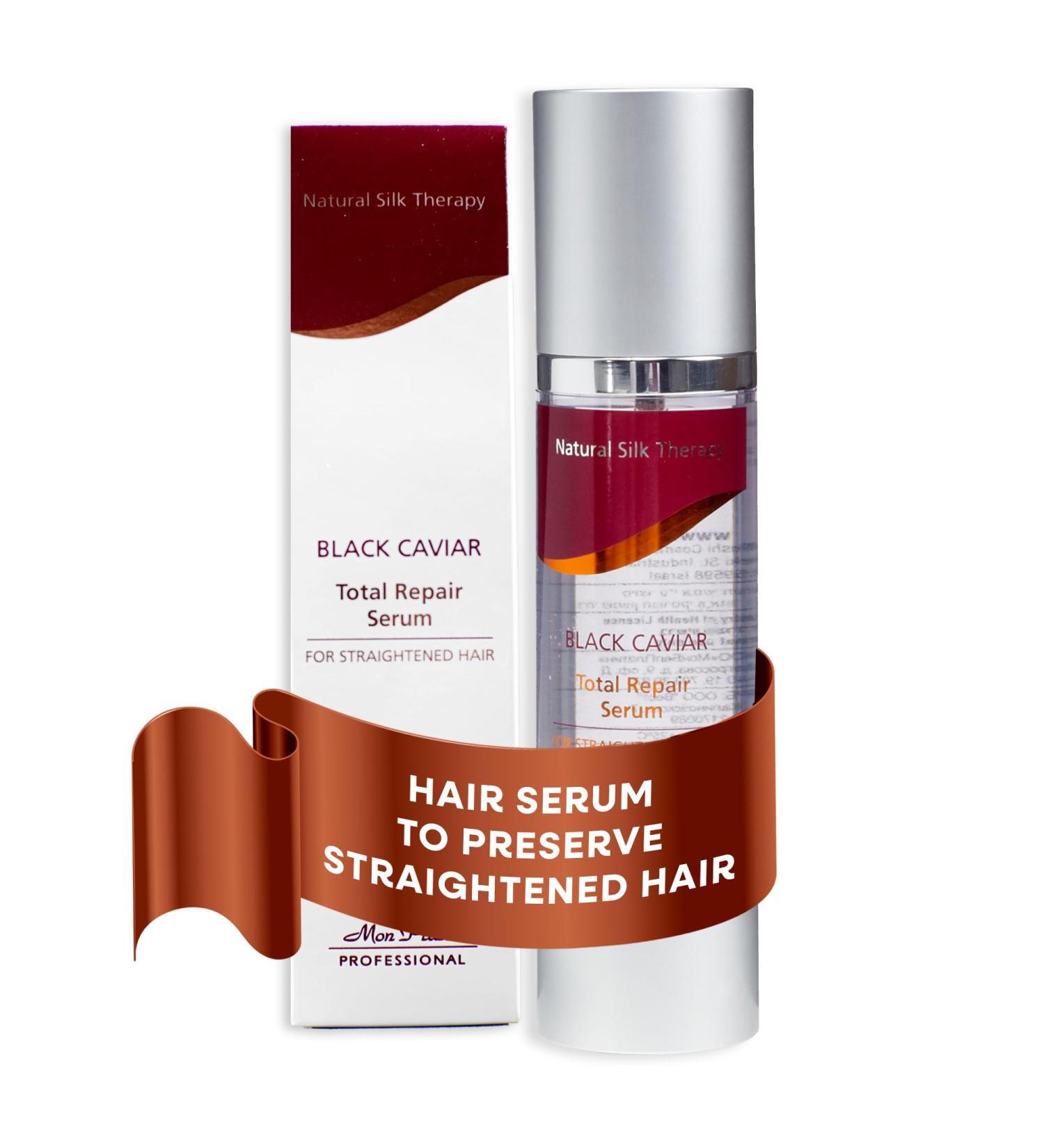 Mon Platin Professional Total Repair Hair Serum - Black Caviar Enriched Nourishes & Protects Straightened Hair 100ml - Shop Internationally - Buy Online on GoSupps.com