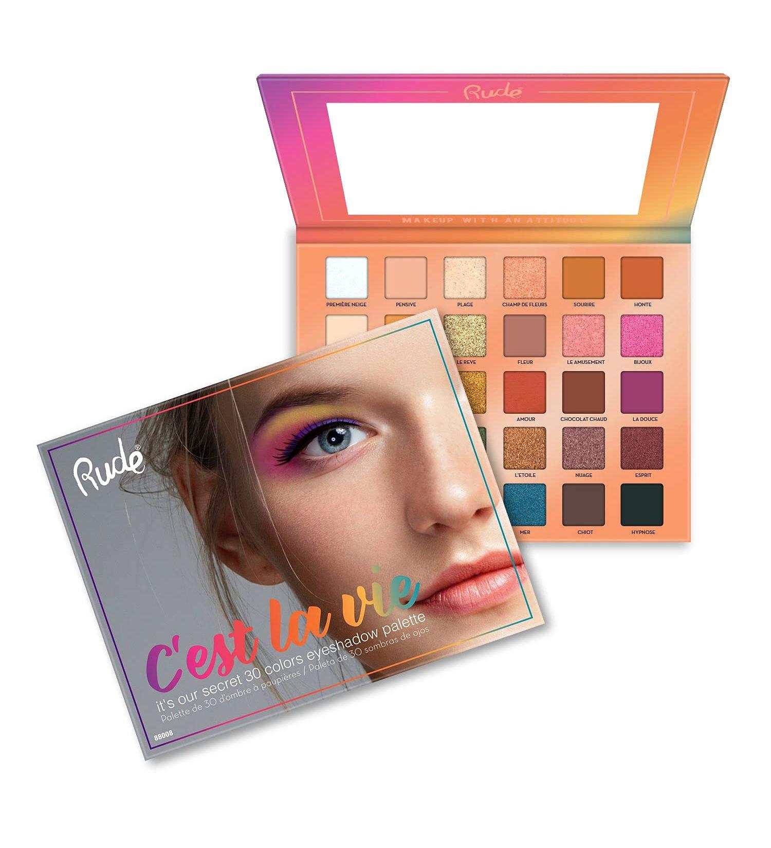 RUDE C'est La Vie - 30 Eyeshadow Palette 0.76 Pounds 1 count (Pack of 1) Multi Colour