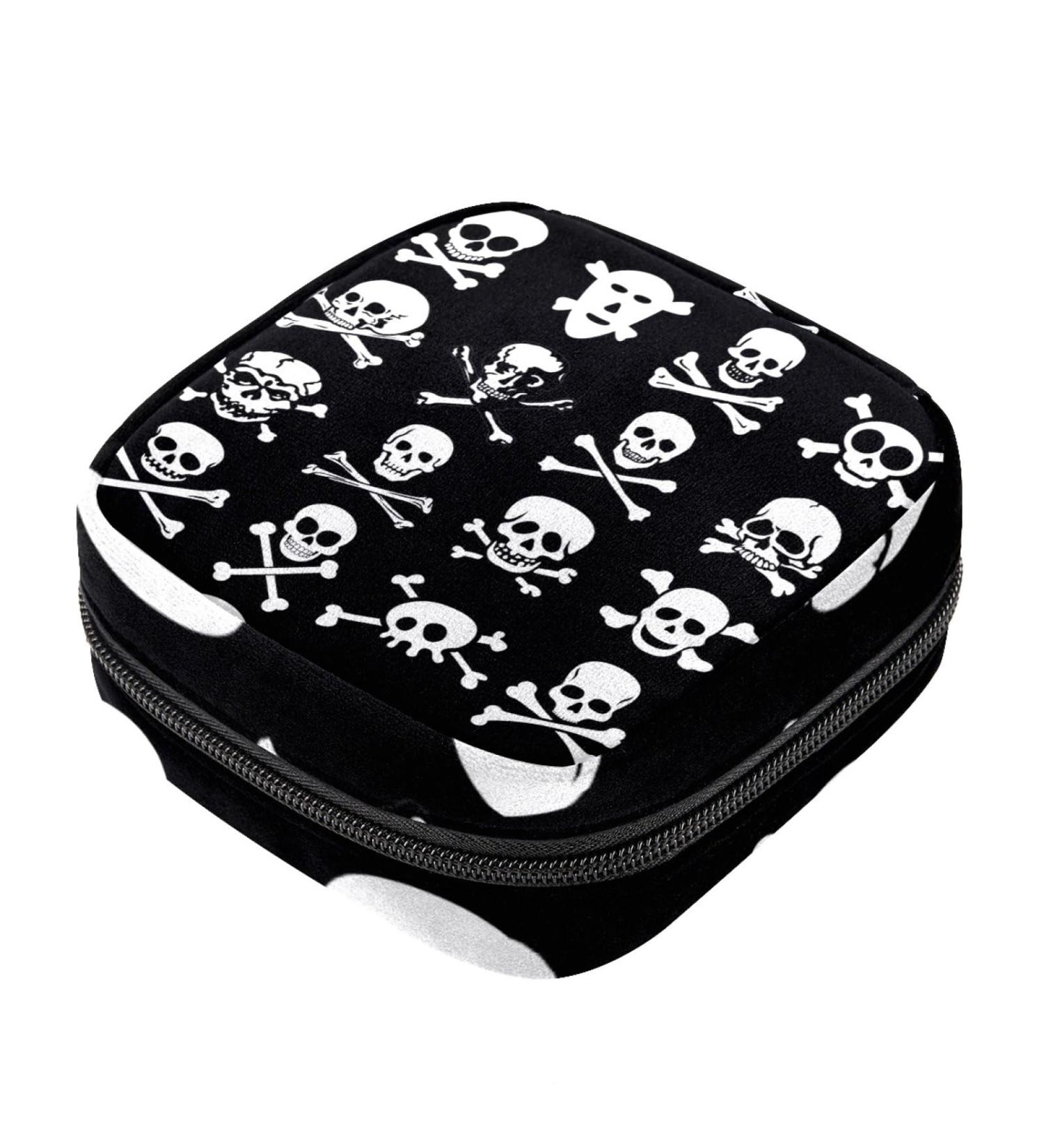 Guantierendiy Sanitary Napkin Storage Bag Portable Period Bag for Women Teen Girls Skull Print Pattern Menstrual Cup Pouch Nursing Pad Holder (Multicolor) Color 7 - Buy Online on GoSupps.com