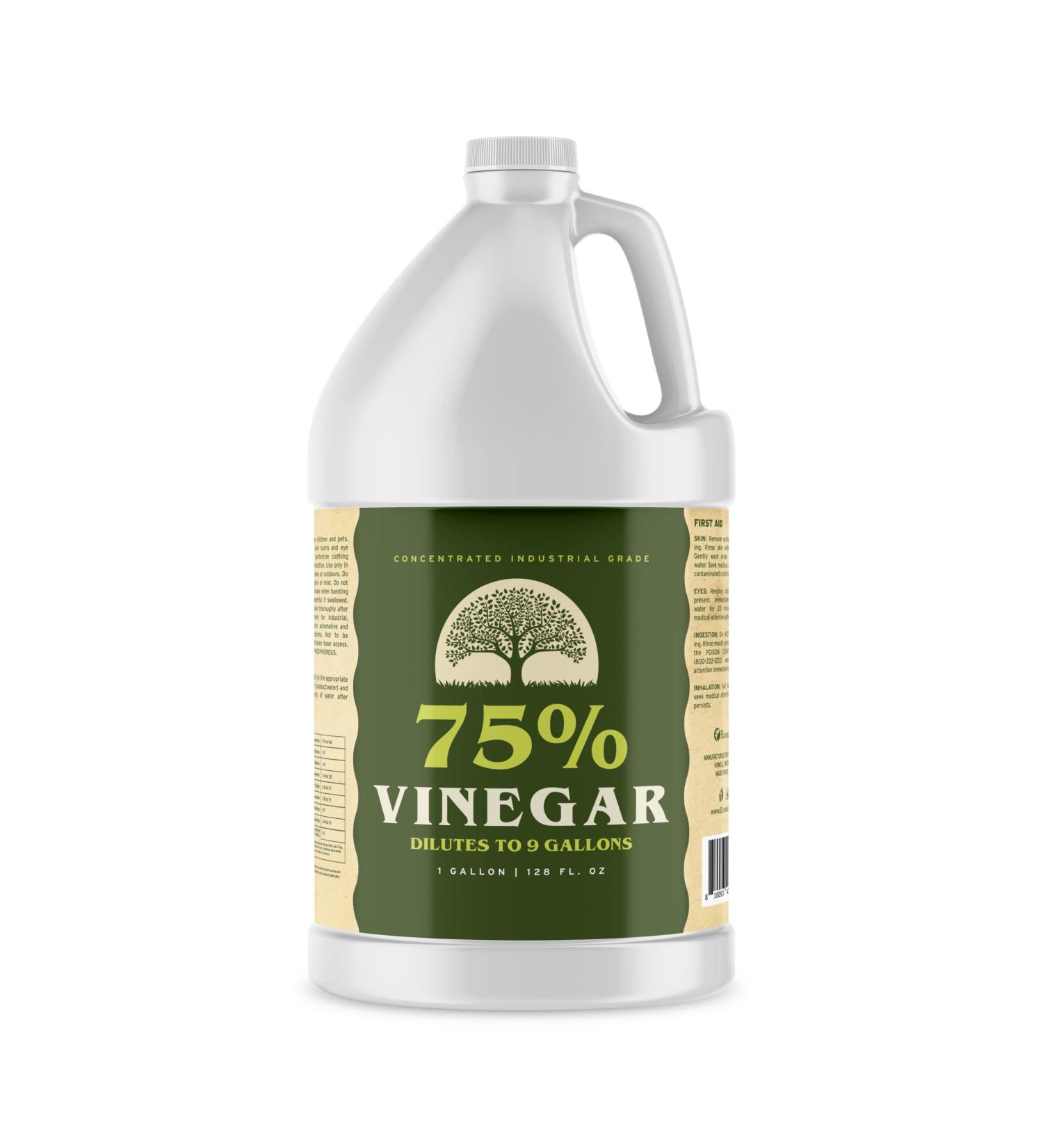 Ecoxall 75% Pure Vinegar - 1 Gallon Industrial Strength Natural Cleaner | 100% Concentrated Bleach & Ammonia Alternative - Eco-Friendly Solution - Buy Online on GoSupps.com