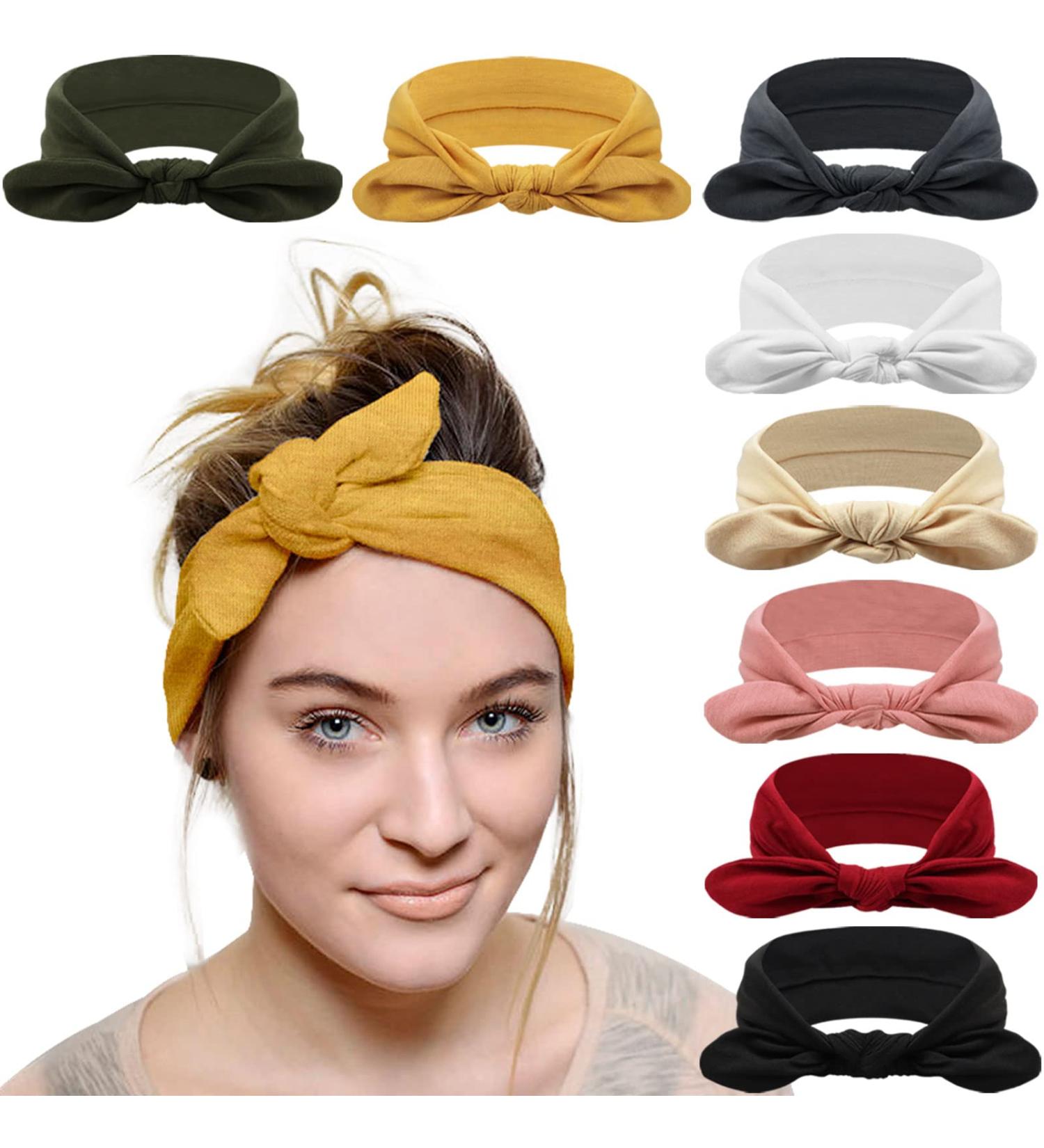 DRESHOW 8 Pack Women s Headbands - Cute Elastic Turban Hairbands & Accessories for Girls - Stylish Hair Wraps - Buy Online on GoSupps.com