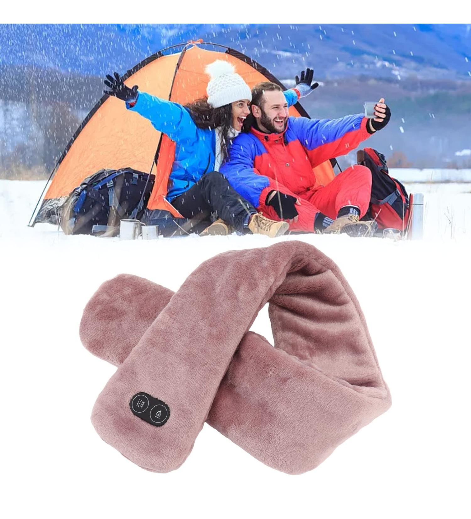 Riuulity Heated Neck Pillows - Soft USB Heating for Hot & Cold Therapy Pain Relief Vibration Massage | Light Brown - Buy Online on GoSupps.com