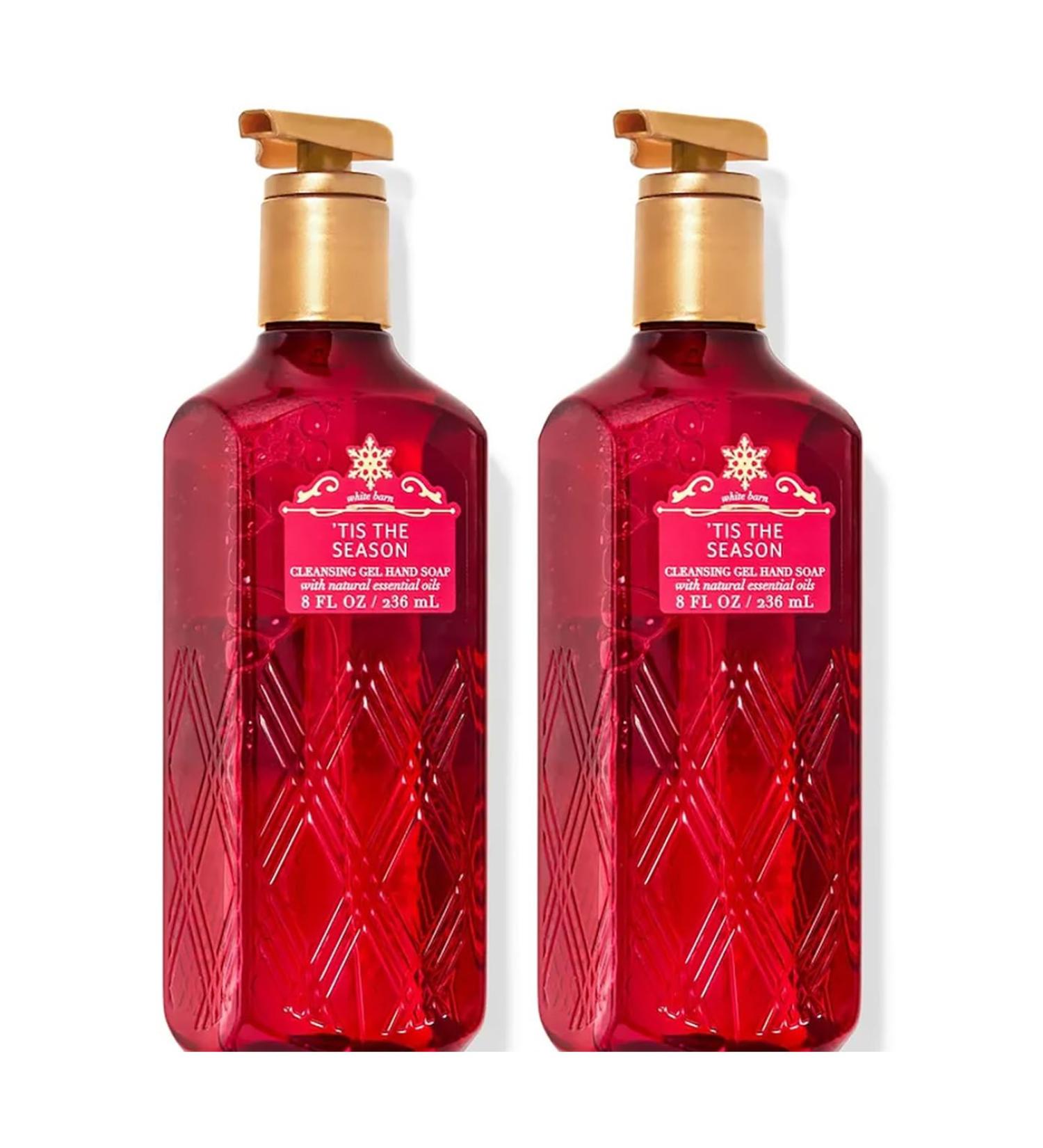 Bath & Body Works Hand Soap Cleansing Gel 8 Fl Oz Pack of 2 (Tis The Season)