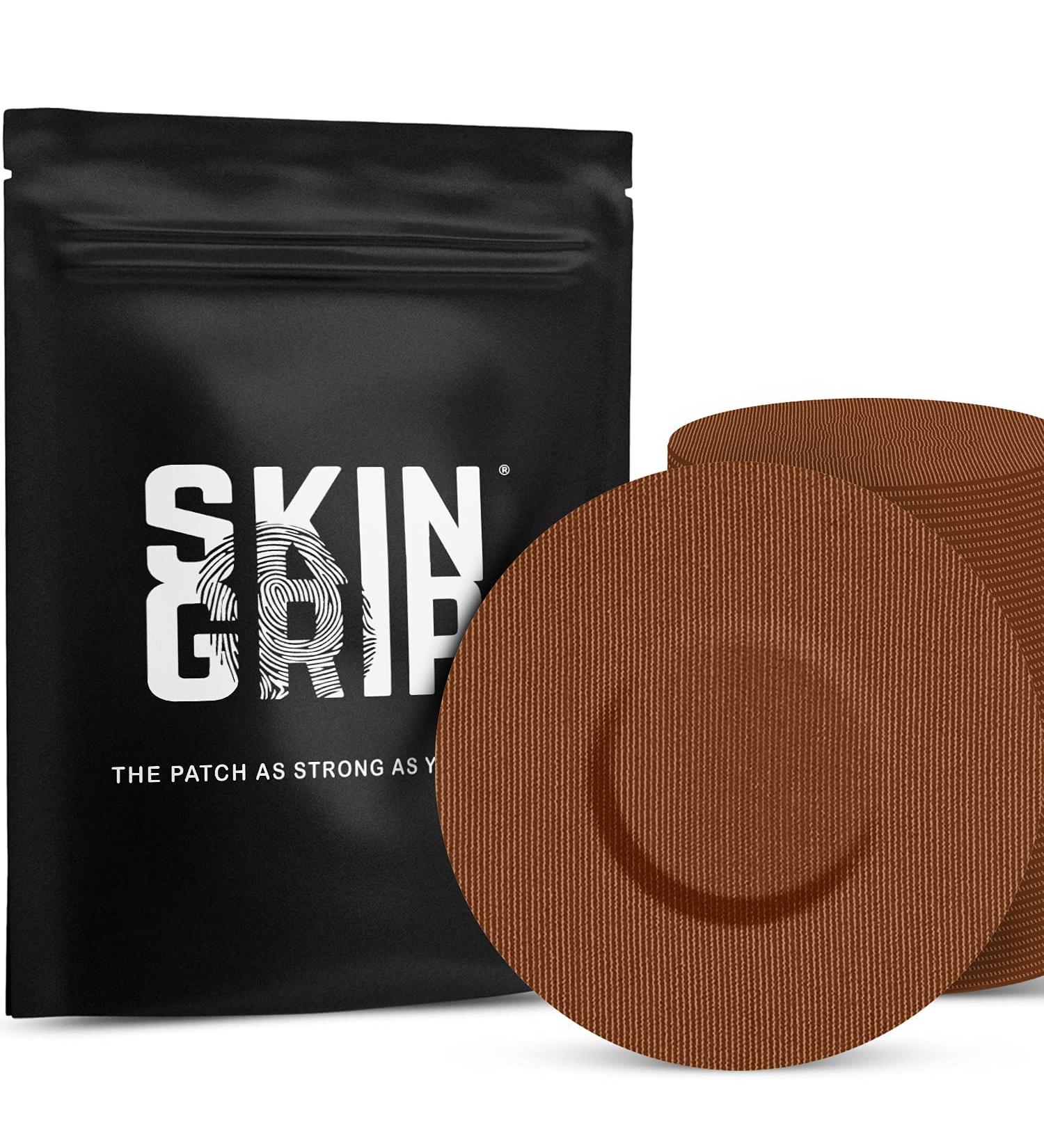 Skin Grip Adhesive Patches for Freestyle Libre 2 - 20 Pack, Waterproof & Sweatproof, 10-14 Days Wear, Sensor Cover, Chocolate - Buy Online on GoSupps.com