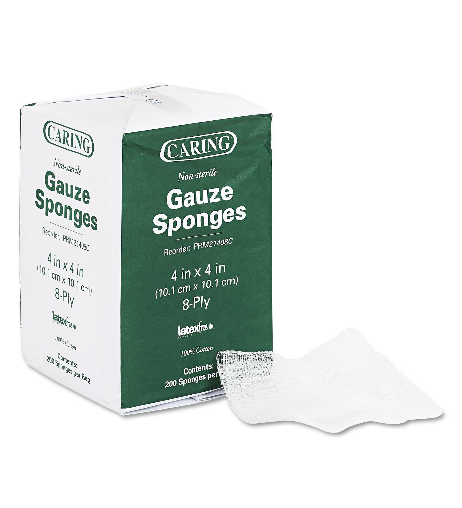 Woven Non-Sterile Gauze Sponges (Pack of 200)