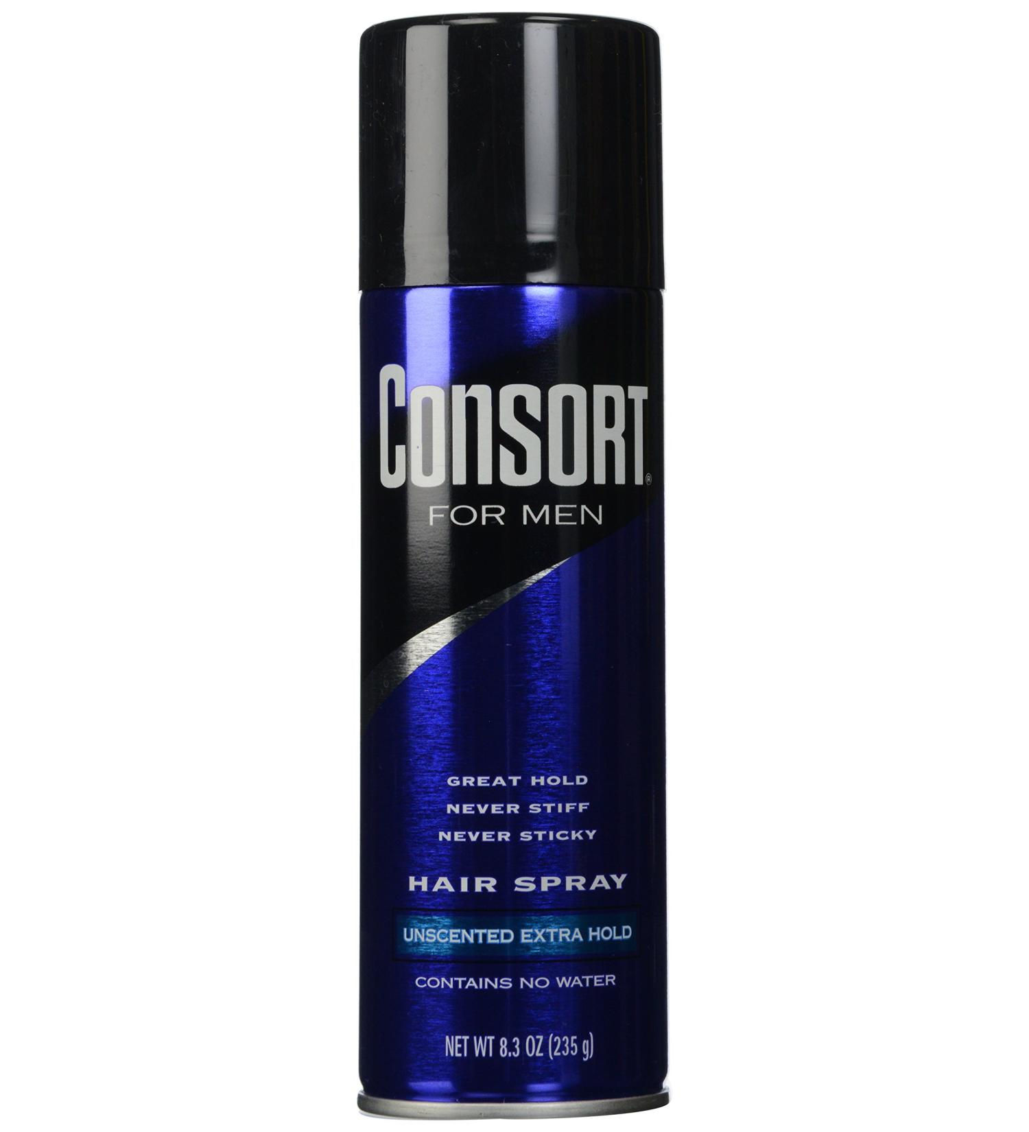 Consort For Men Hair Spray Unscented Extra Hold 8.30 oz - Buy Online on GoSupps.com