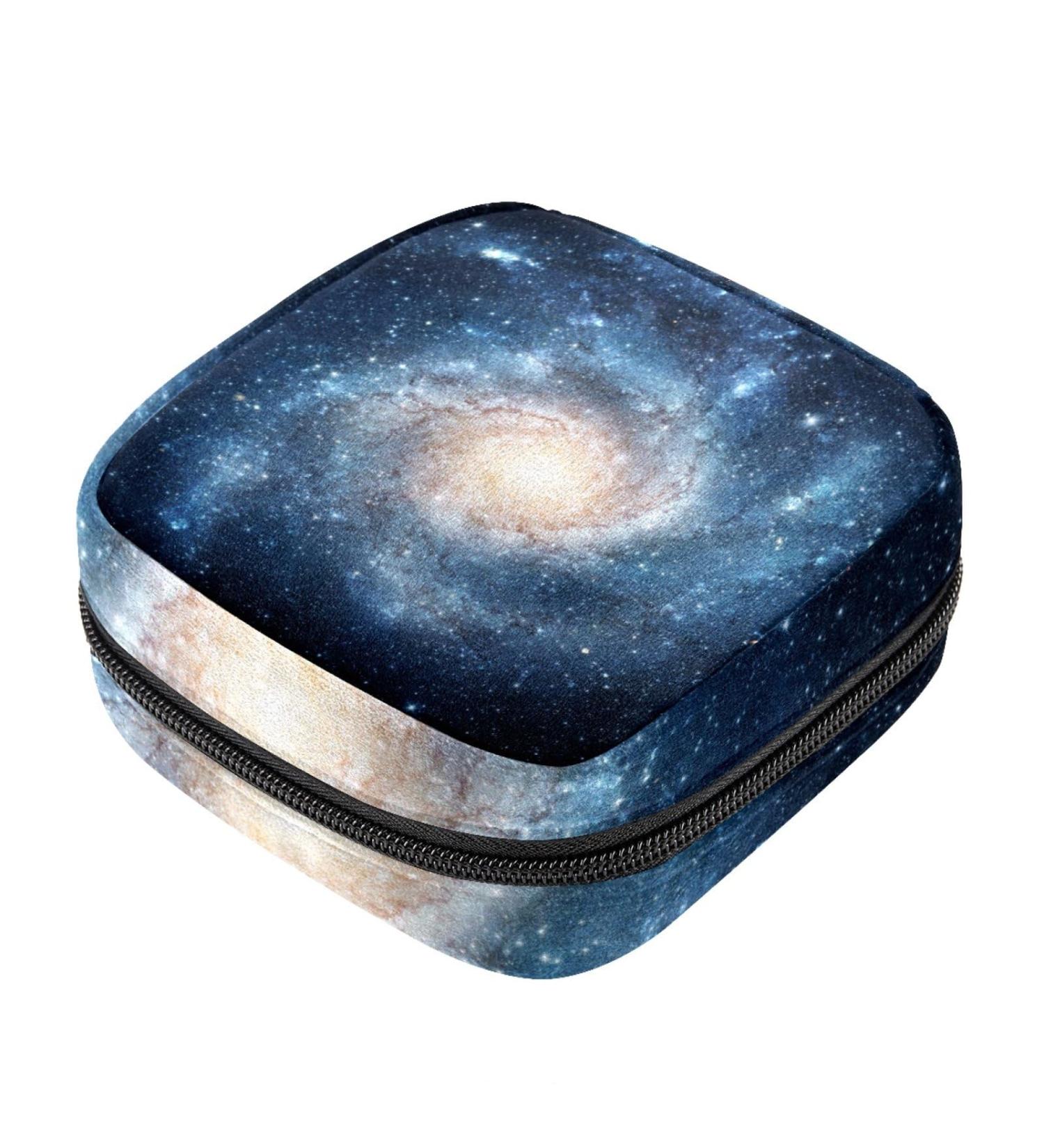Galaxy Vortex Starry Sky Period Kit Bag | Portable Menstrual Cup & Sanitary Napkin Storage Pouch | Zipper Closure | for Women, Teens, Girls | Color 12 - Buy Online on GoSupps.com