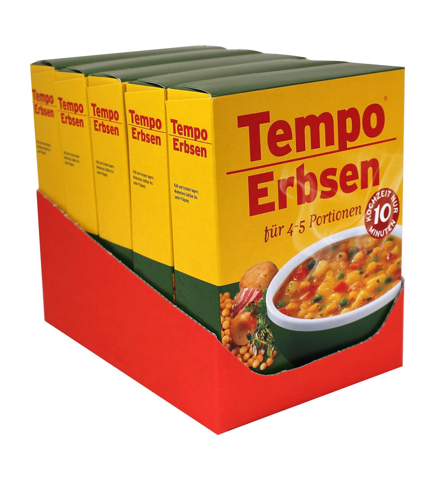 Pack of 5 Tempo Yellow Peas | 5 x 225g | Quick 10-Min Cook | Perfect for 4-5 Portions - Buy Online! - Buy Online on GoSupps.com