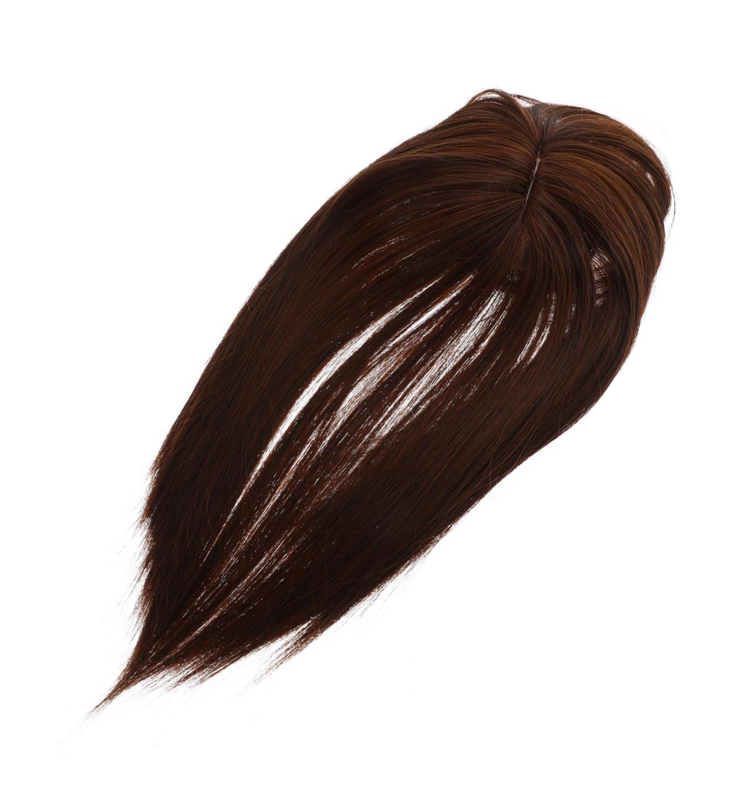 FRCOLOR Piece Invisible Wig Work Party Synthetic Hair Stylish Wigs Hair Extensions for Short Hair Human Hair Toppers for Women Air Bangs Reissue Block Miss Chemical Fiber 25.00X14.00X13.00CM Light Brown - Buy Online on GoSupps.com