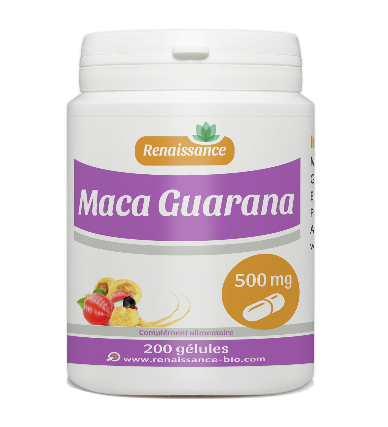 Maca - Guarana - 500 mg - 200 capsules - Buy Online on GoSupps.com