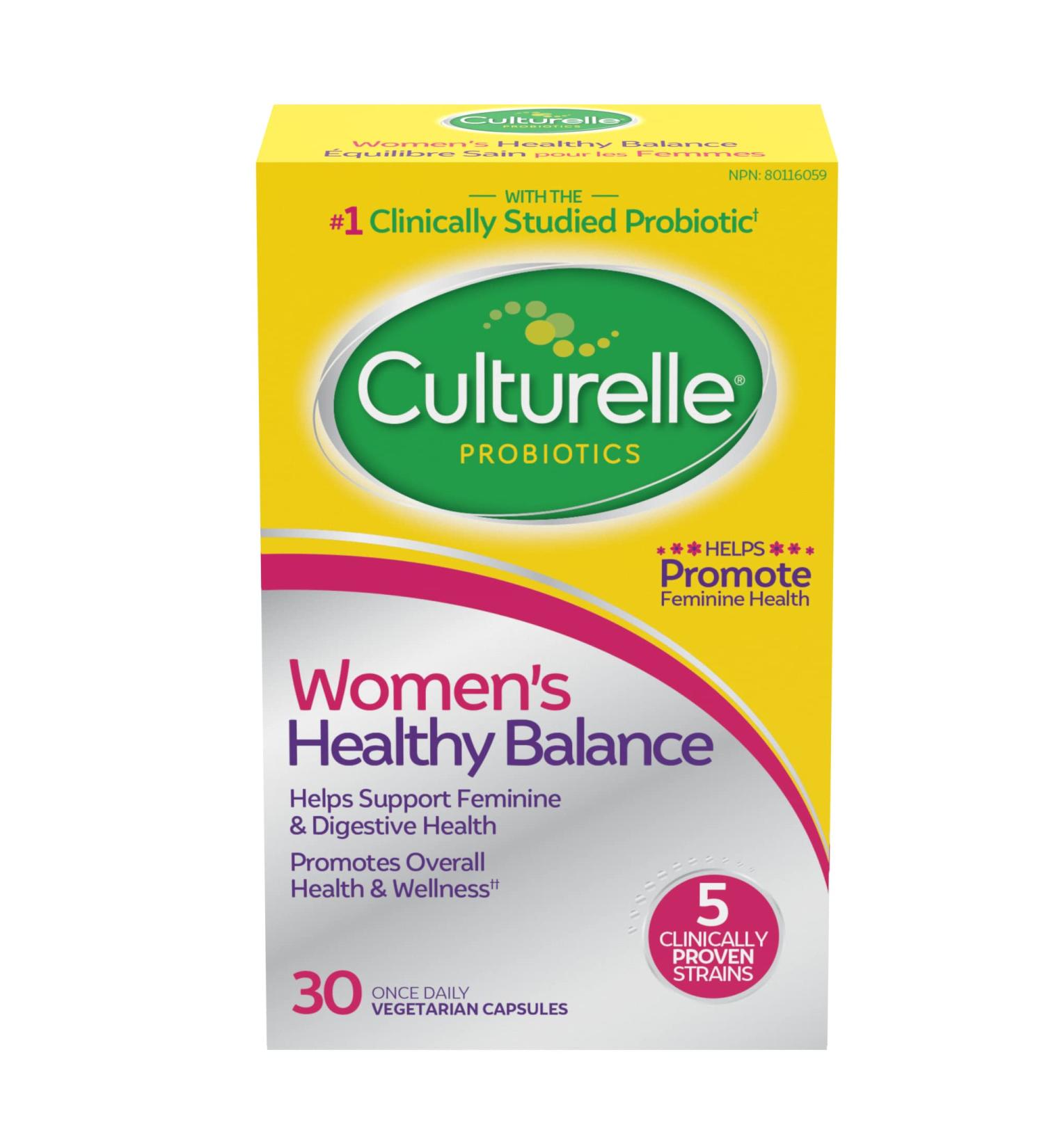 Culturelle Probiotics Women s Healthy Balance 30 Capsules 5 Clinically Proven Probiotic Strains to Support Digestive Immune & Vaginal Health* Women's Healthy Balance - 30 Count - Buy Online on GoSupps.com