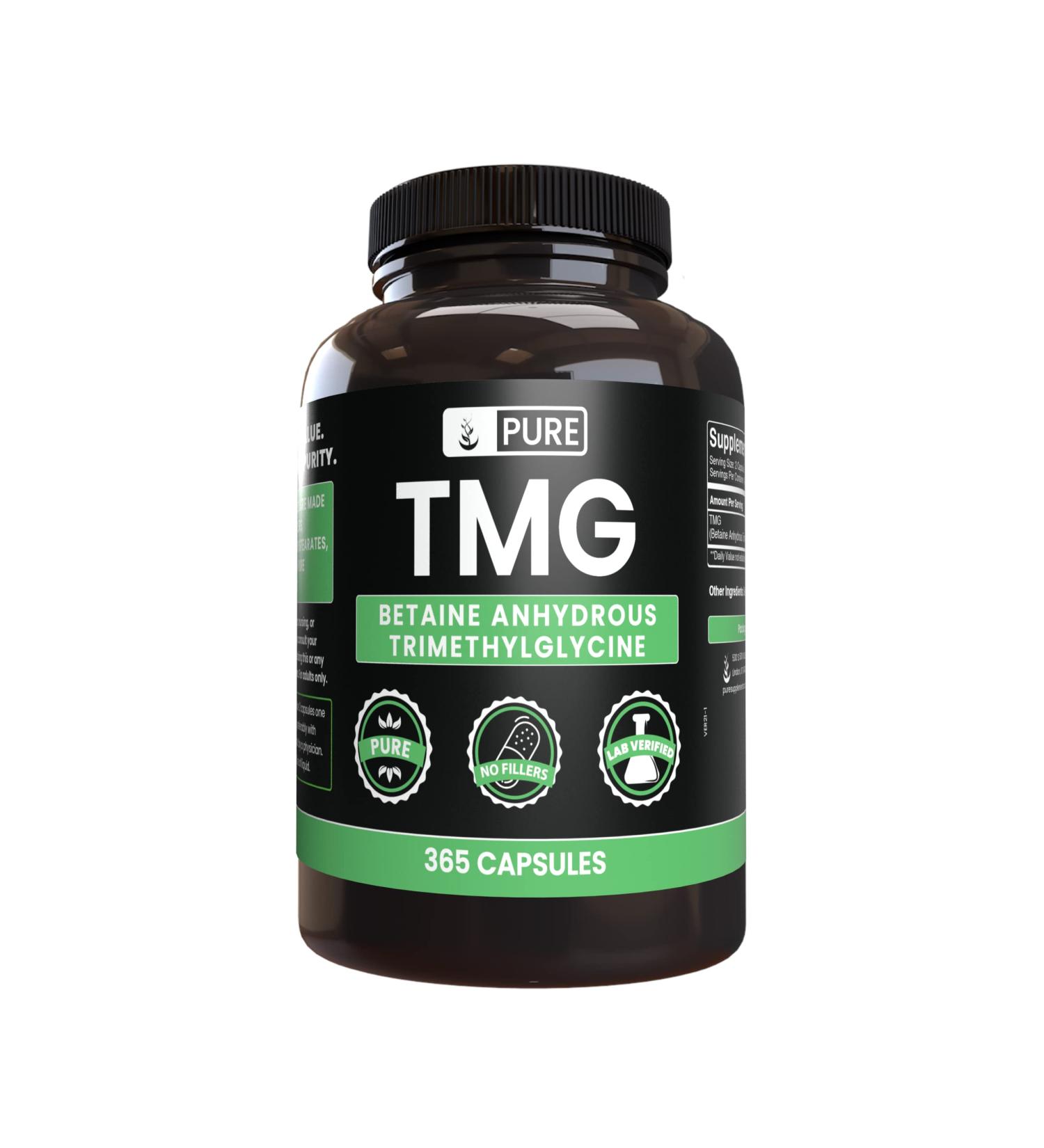 Pure Original Ingredients TMG (365 Capsules) - Lab Verified, No Fillers - 180 Servings - Buy Online on GoSupps.com