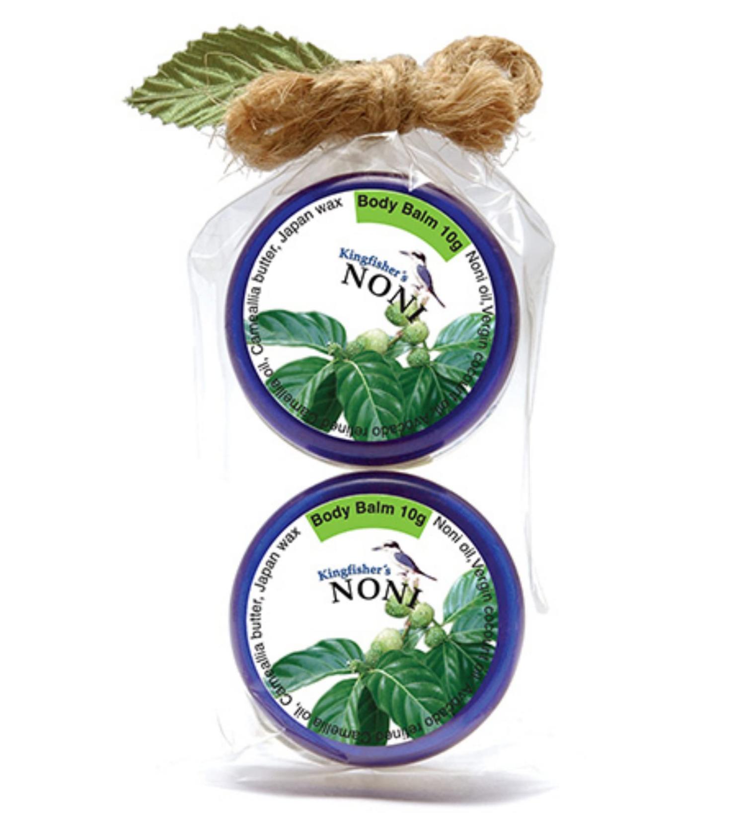 Kingfisher's Noni Body Balm Set Hydrating & Moisturizing Cream with Noni Oil & Camellia Butter, Gentle Care Balm, 2-Pack x 10g - Buy Online on GoSupps.com
