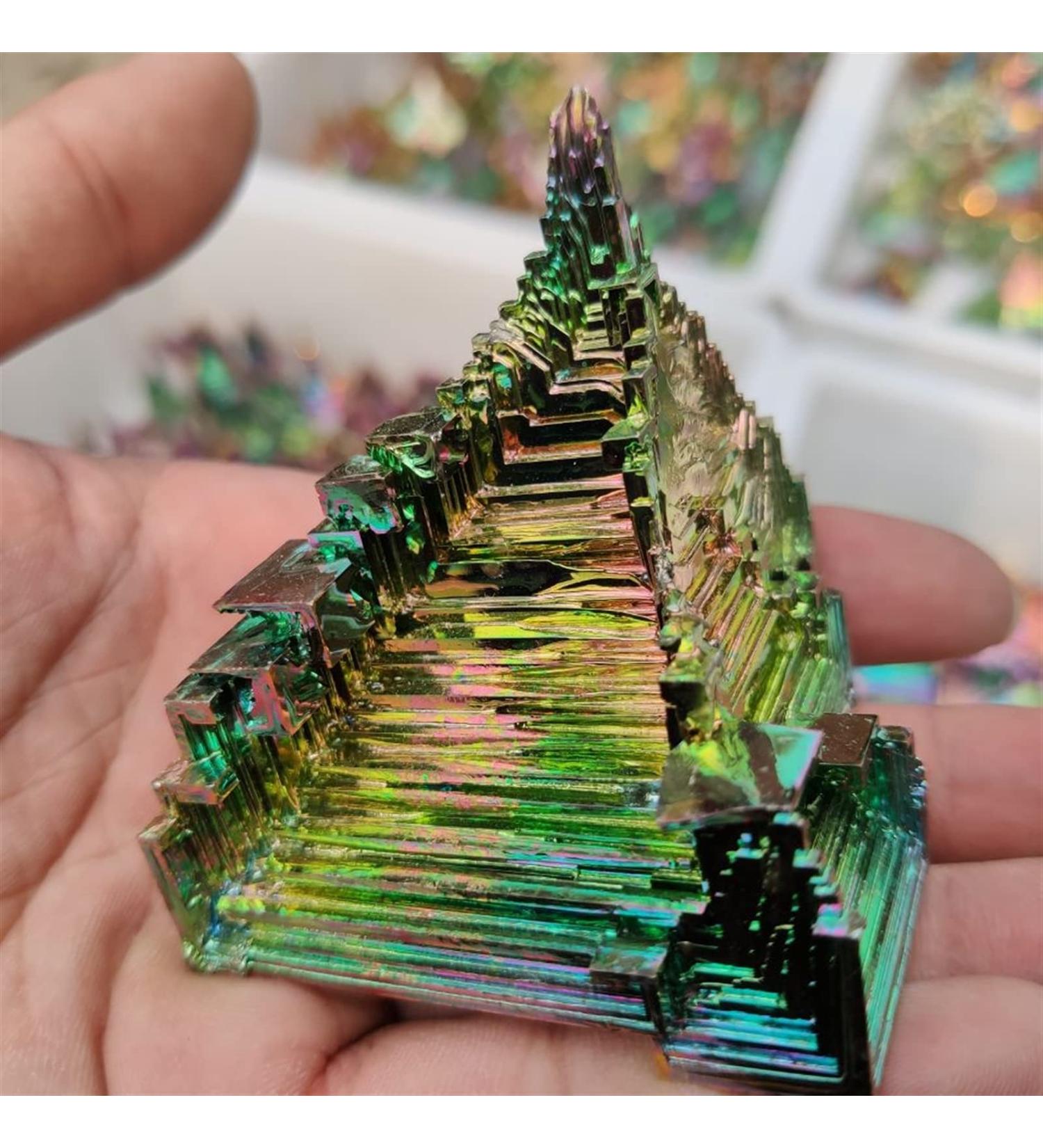 Natural Crystal Rough 180-200g Quartz Crystal Rainbow Titanium Bismuth Specimen Cluster yuebang - Buy Online on GoSupps.com