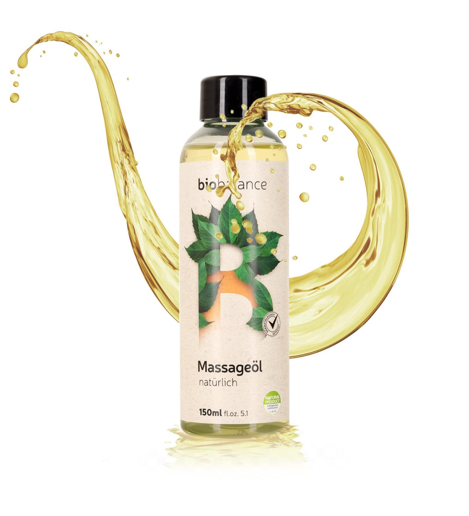 Organic Balance Vegan Massage Oil 150ml - Vitamin E & Shea Butter - Dermatologically Tested Anti-Stress Wellness Oil in Recycled Bottle - Buy Online on GoSupps.com