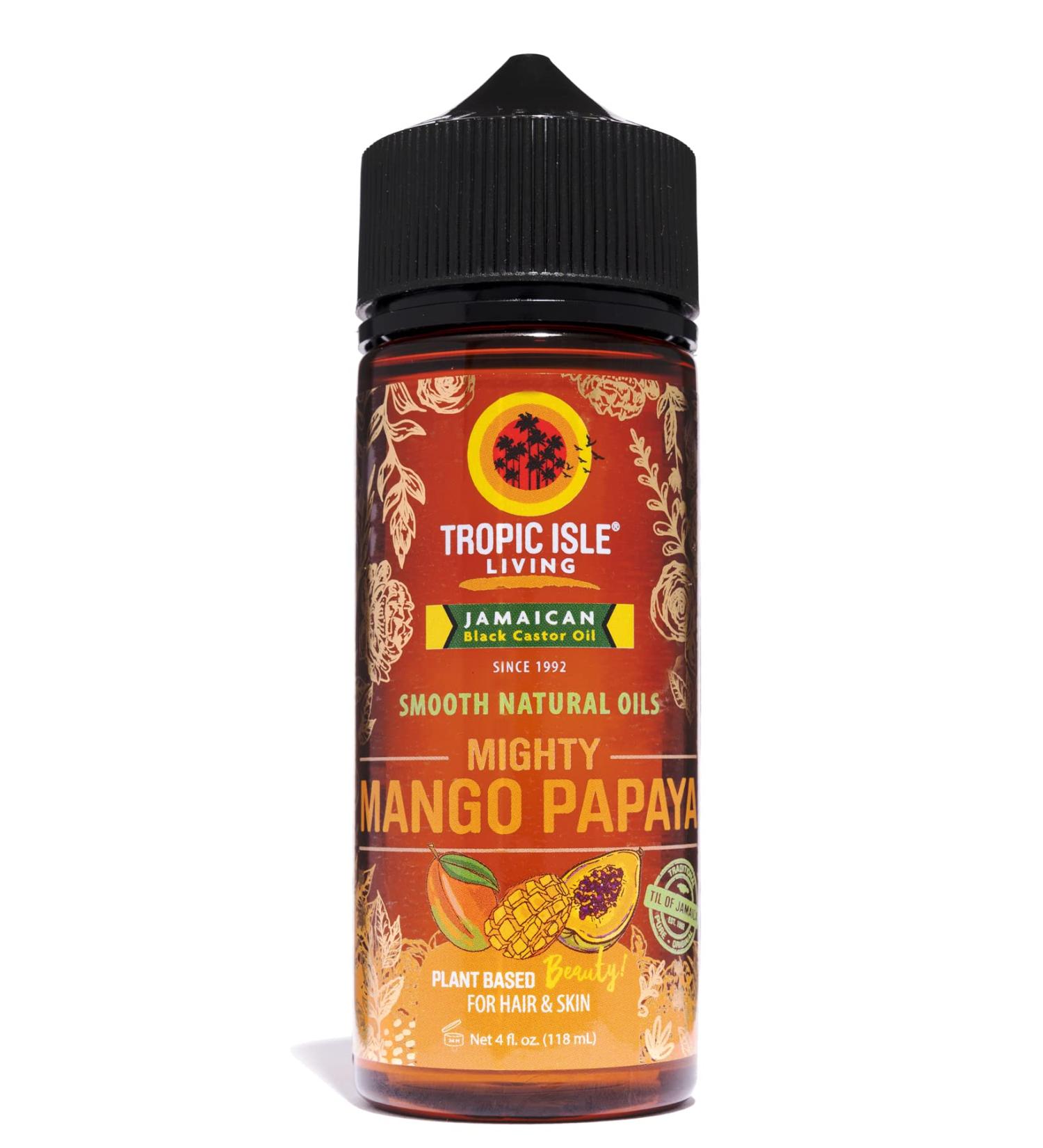 Tropic Isle Living Mighty Mango Papaya Oil | Hair Growth & Skin Care | Hydrating & Refreshing | Hot Oil Treatment - 4oz - Buy Online on GoSupps.com