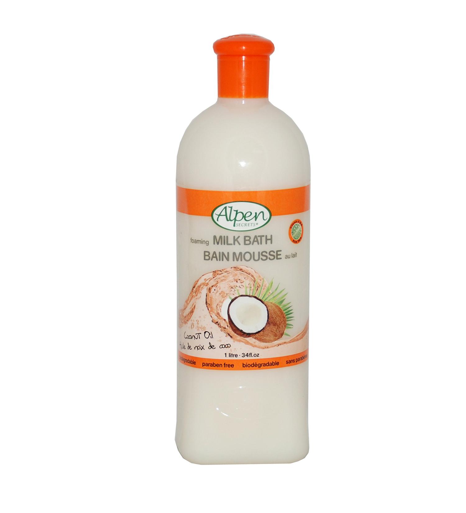 ALPEN SECRETS Coconut Oil Foaming Milk Bath 34 Fluid Ounce (Pack of 6) 2.47 pounds - Buy Online on GoSupps.com